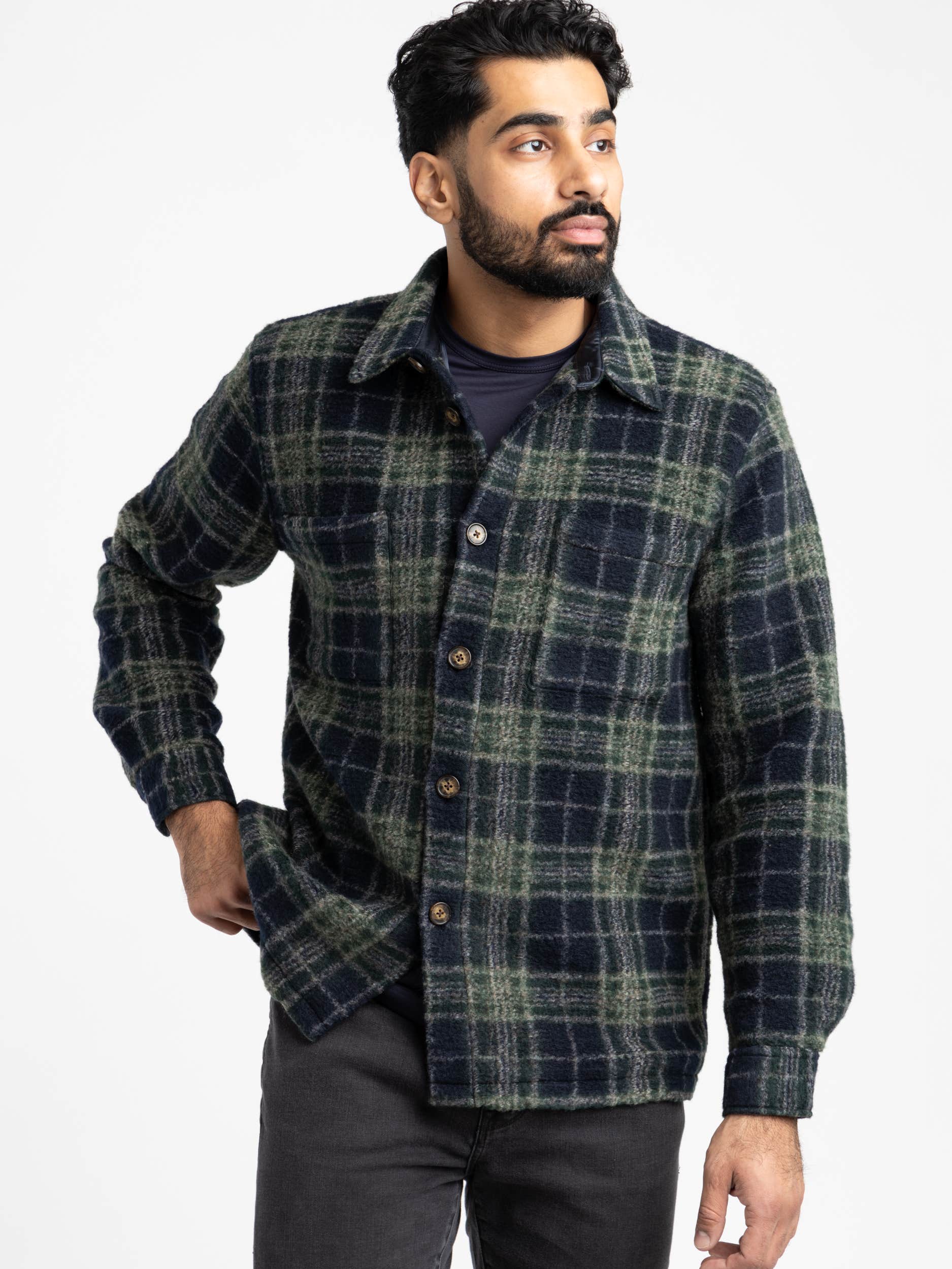 Navy/Green Pic Overshirt