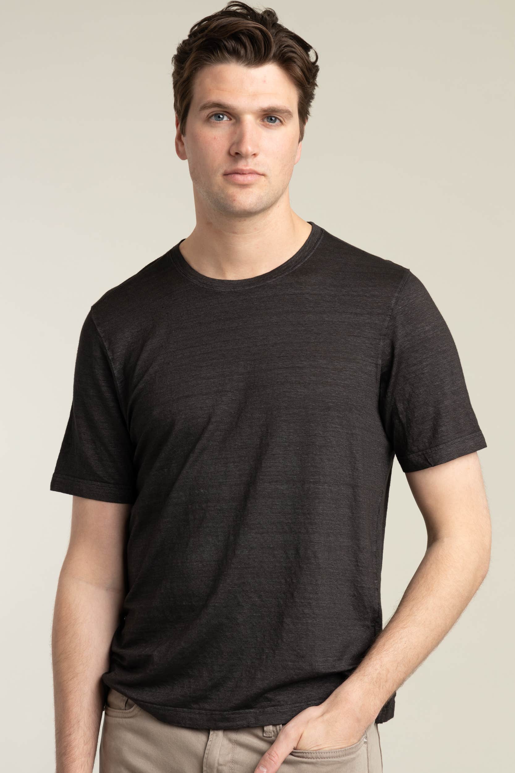 Dark Grey Slub Crewneck