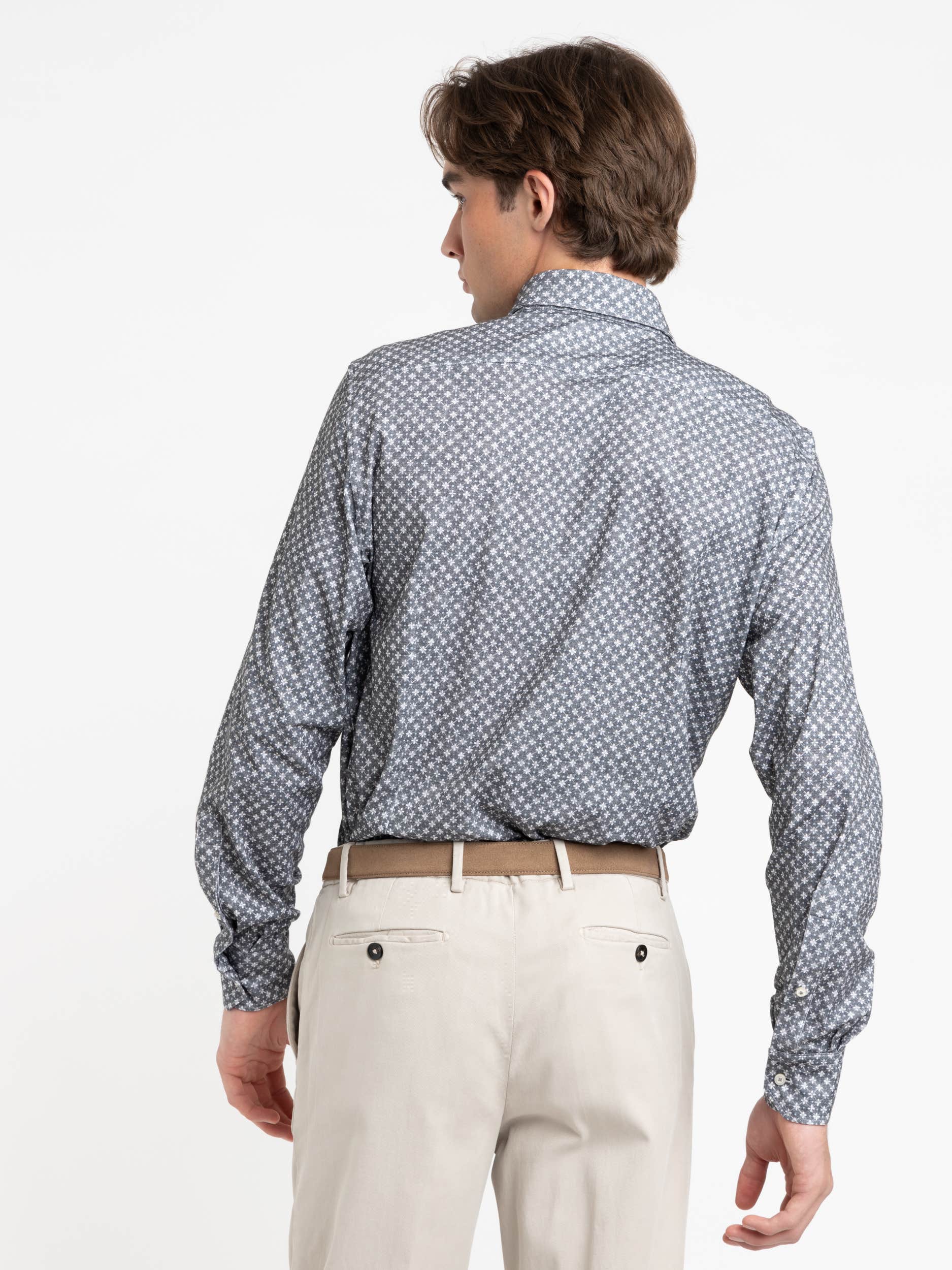 Dark Grey Modern Fit Dress Shirt