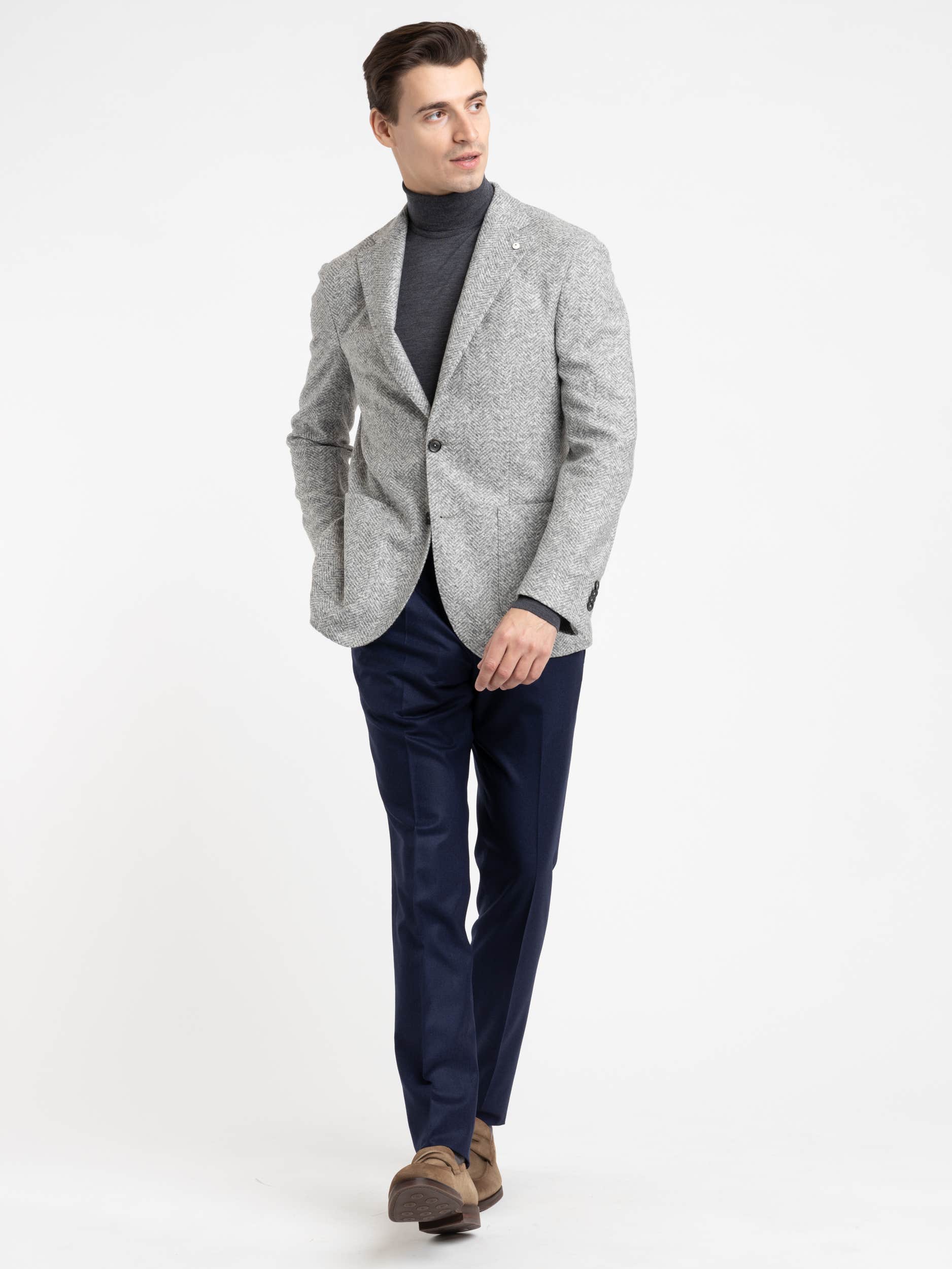 Black Twill Cotton Blend Chinos
