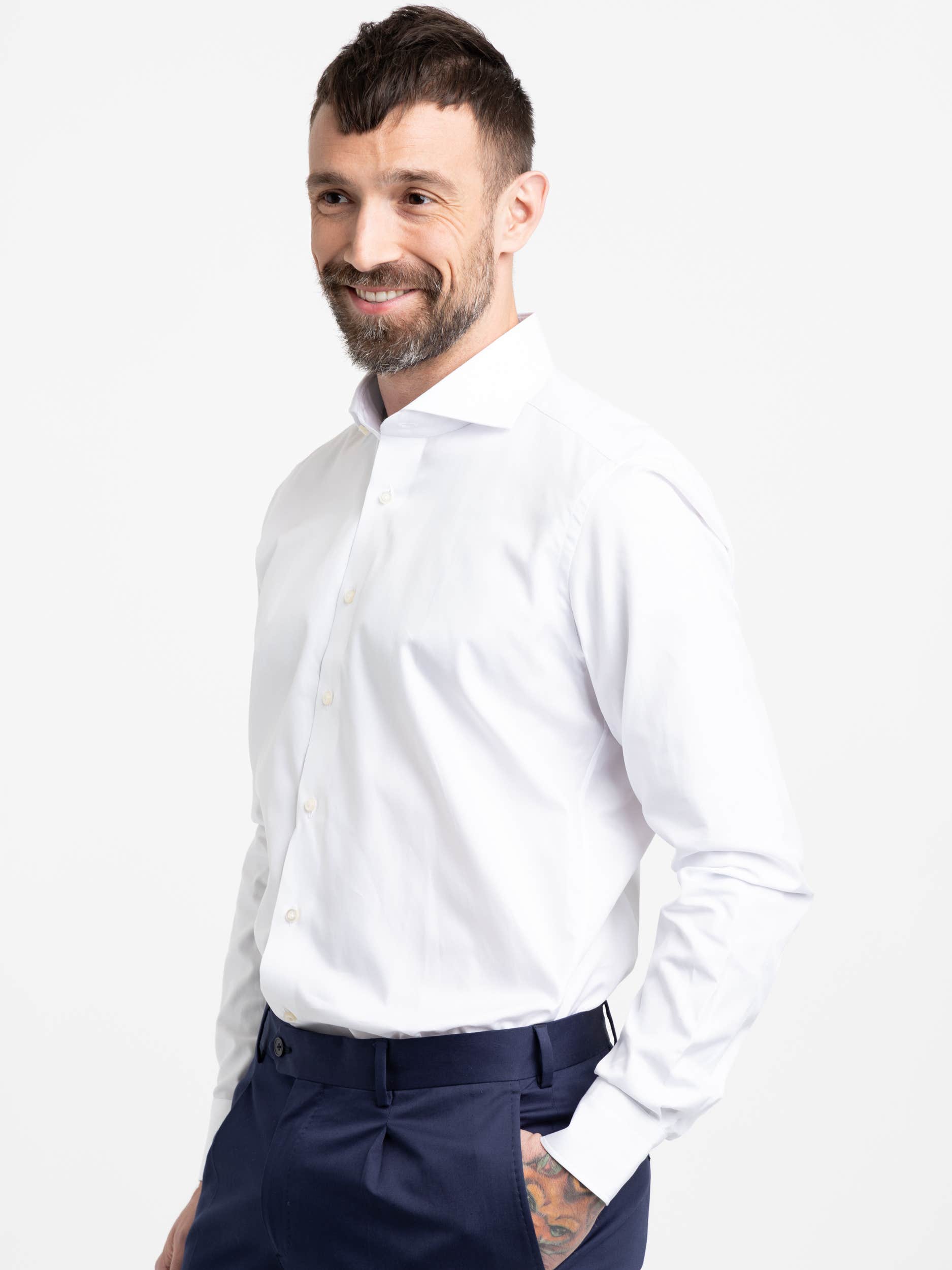 White Slim Fit Dress Shirt