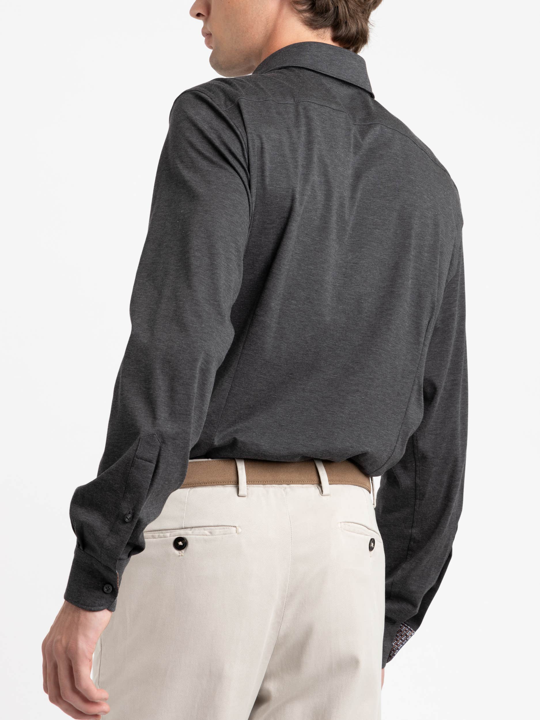 Charcoal Grey Modern Fit Dress Shirt