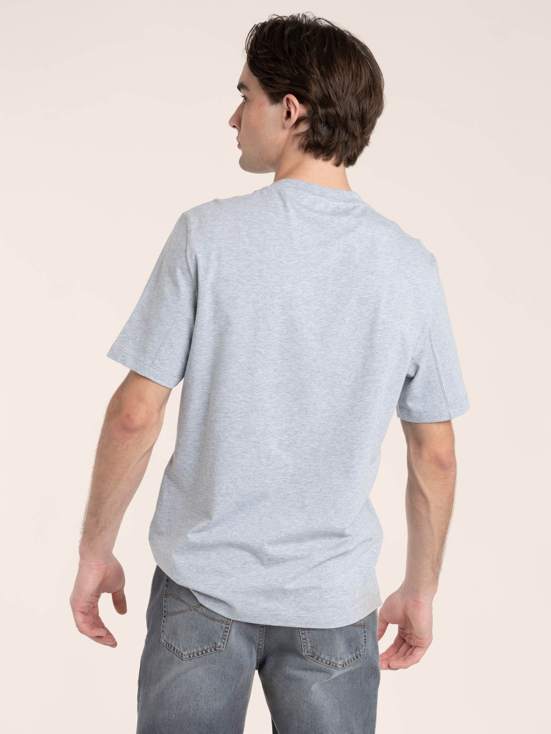 Grey Cotton Jersey Crewneck T-Shirt