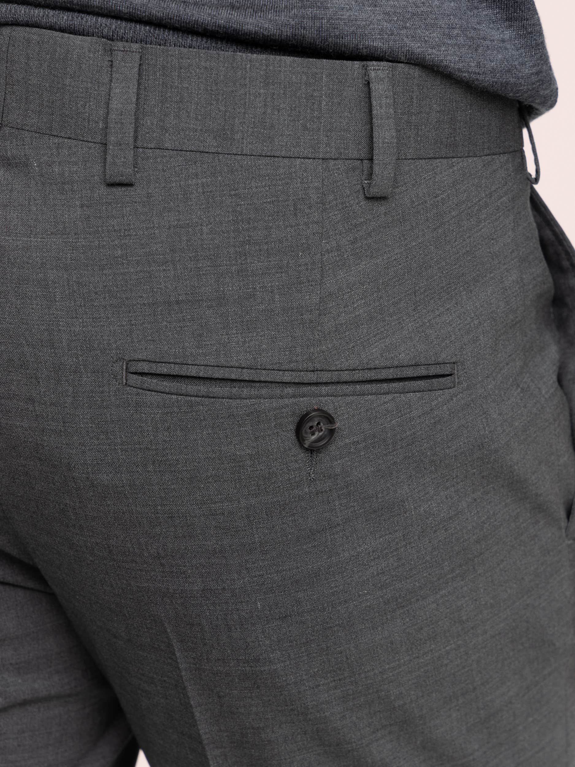 Grey Wool Dress Pants
