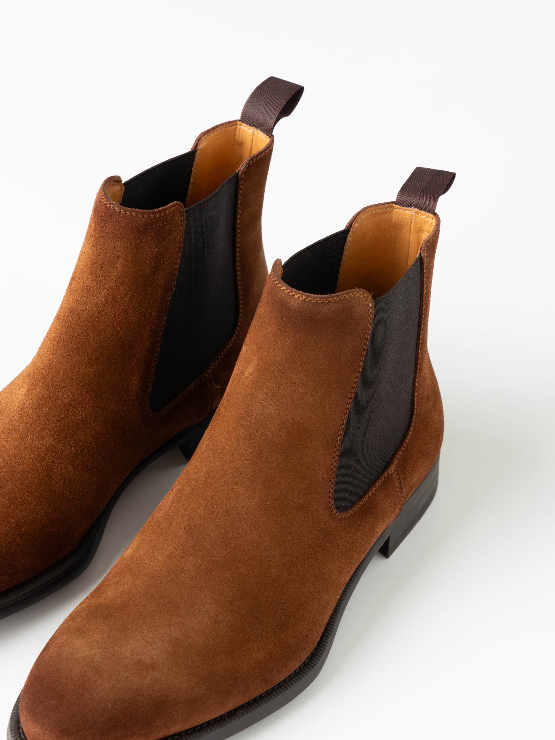 Dark Brown Suede Hanson Chelsea Boot