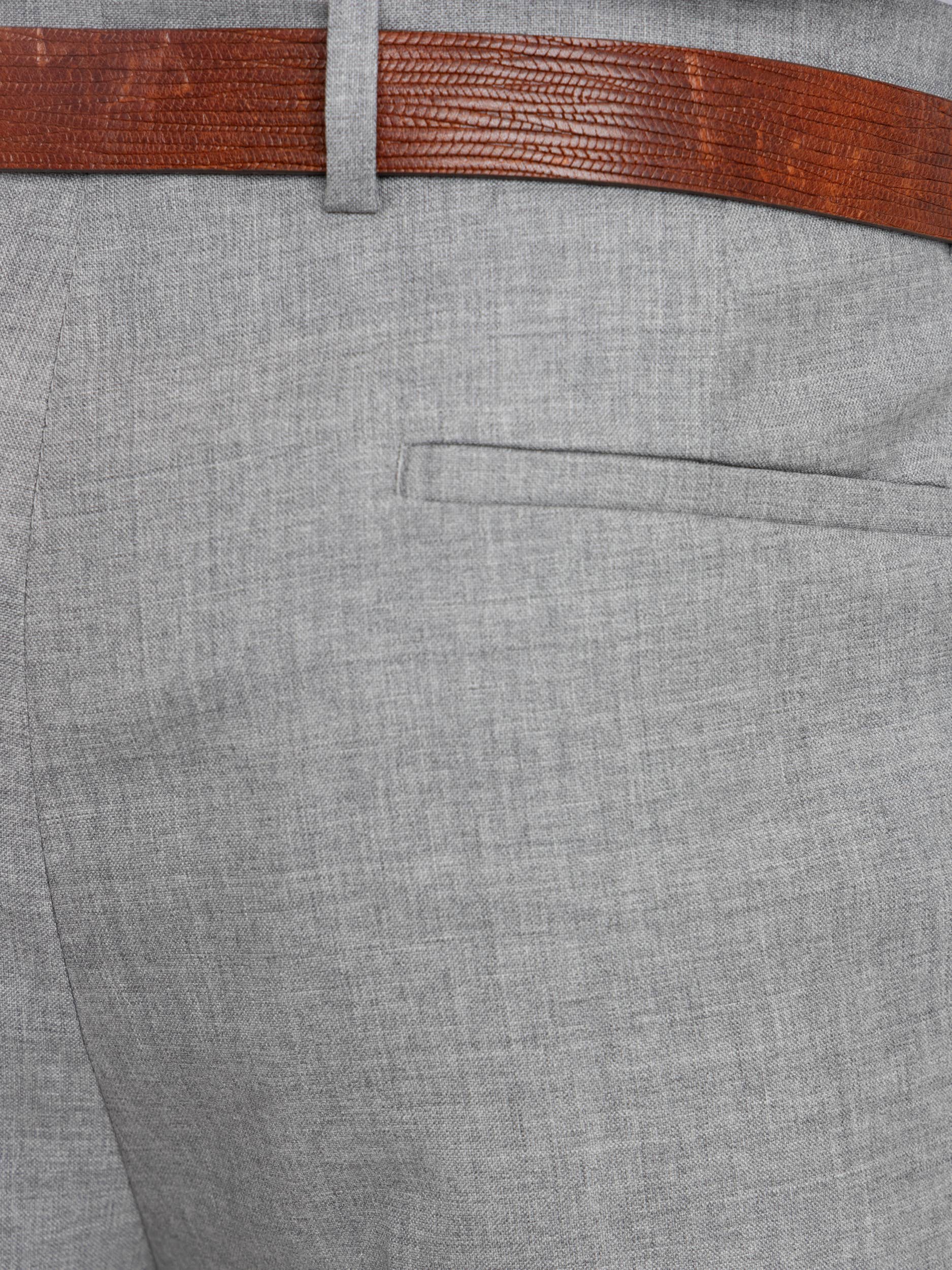 Pearl Grey Virgin Wool Fresco Trousers