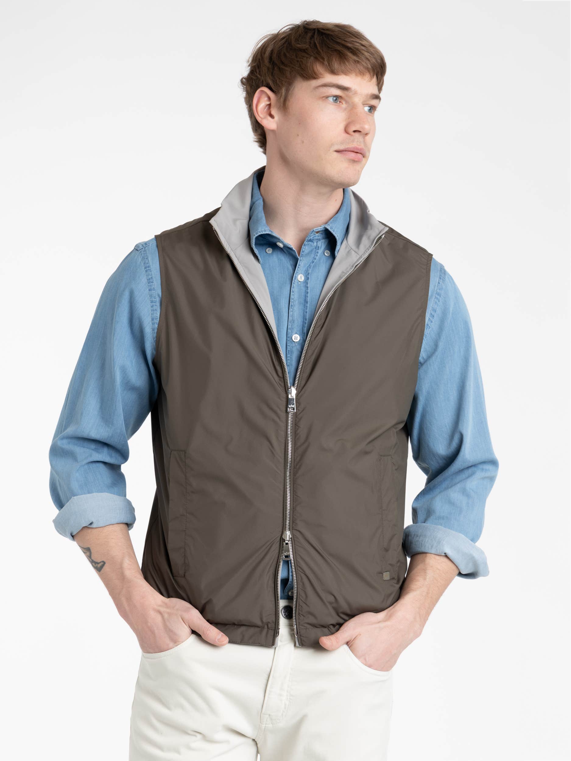 Musk Green/Khaki Typhoon Platinum Reversible Vest