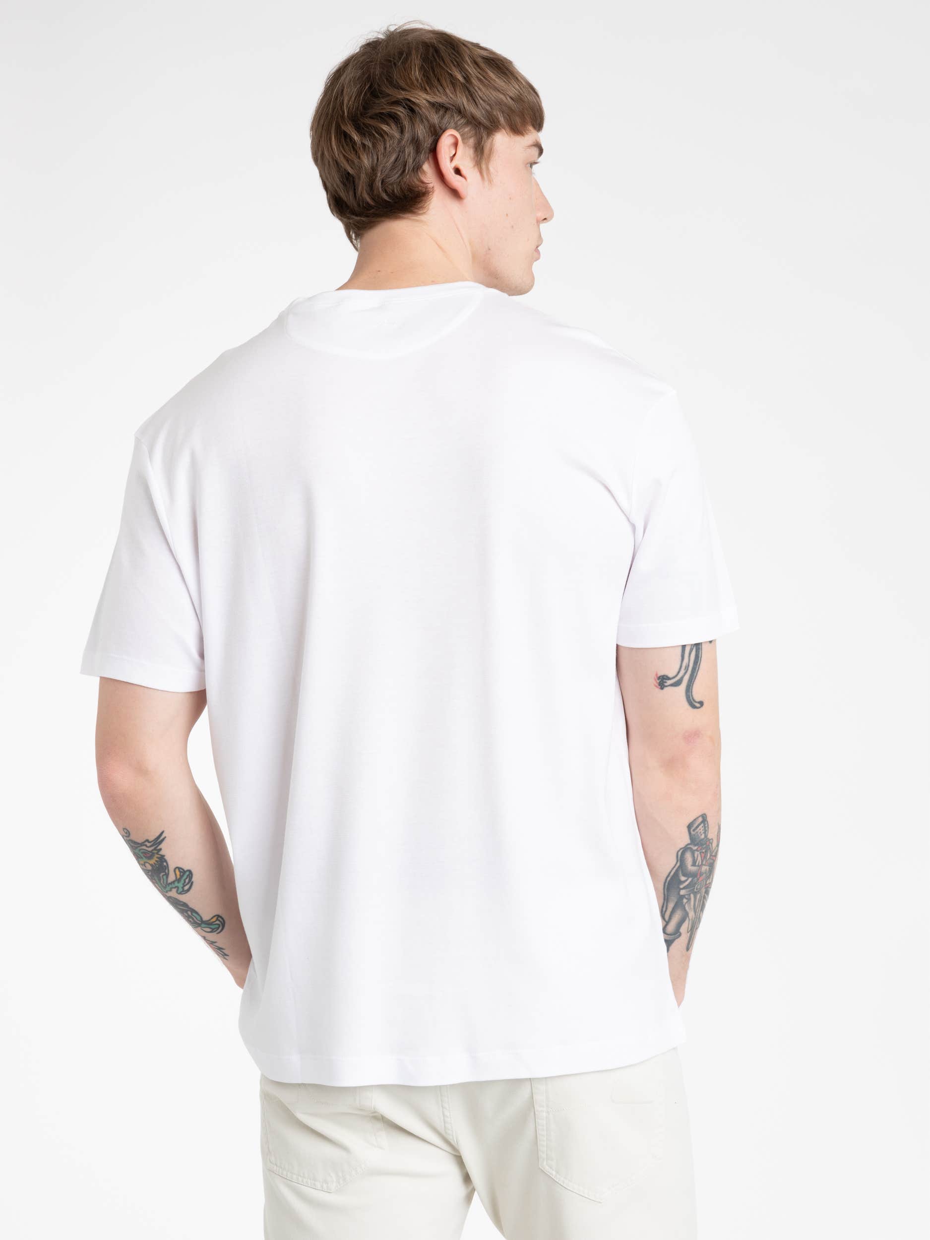 White Woven T-Shirt