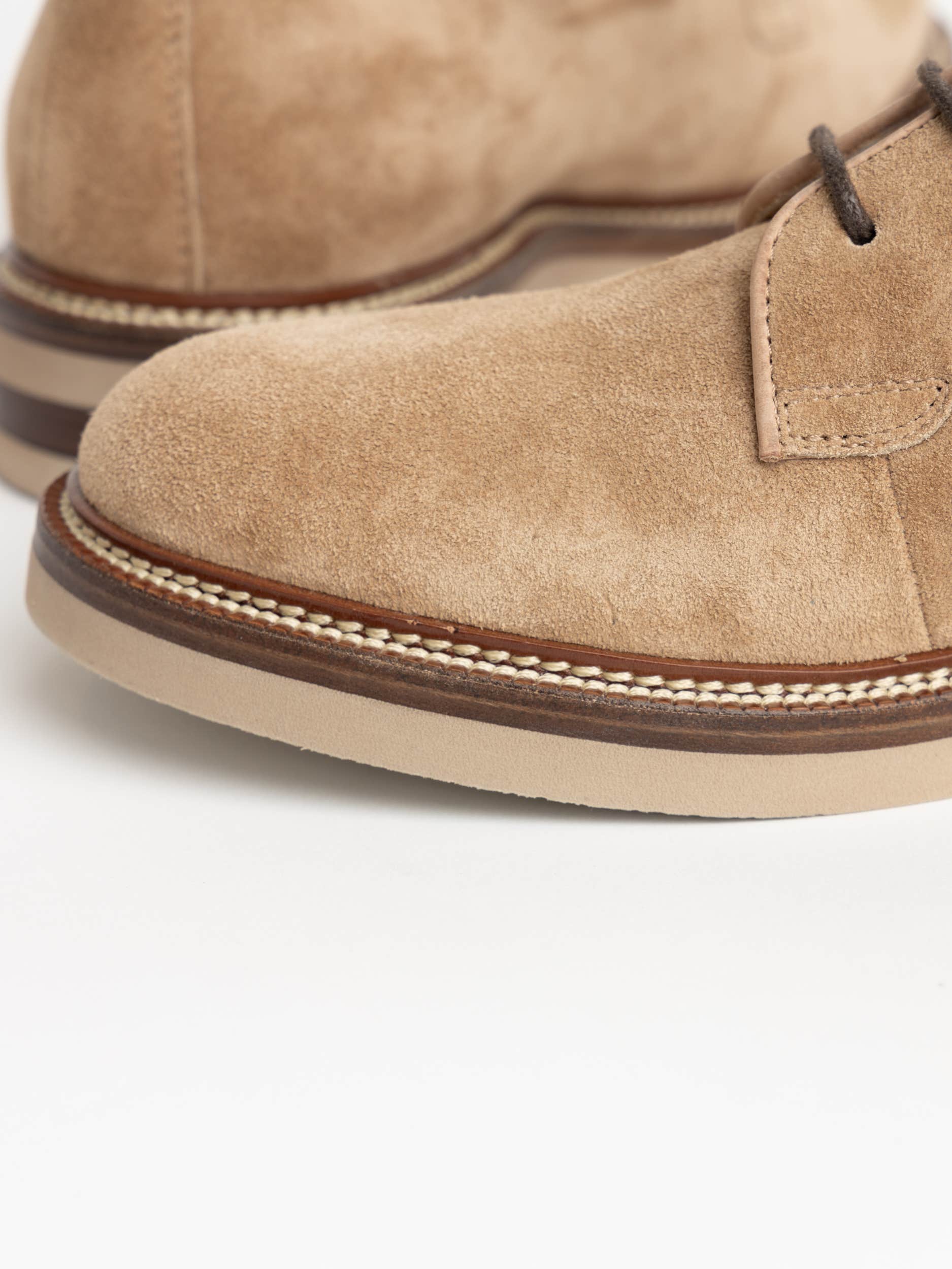 Medium Brown Suede Lace-Up Boot