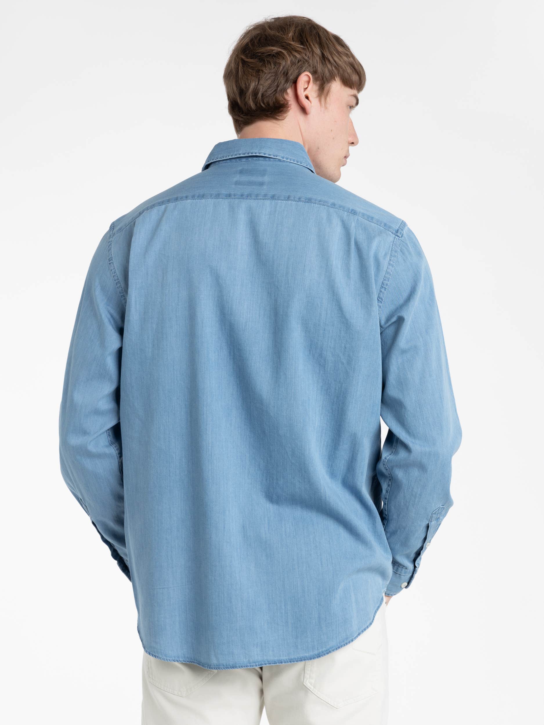 Azzurro Blue Denim Shirt