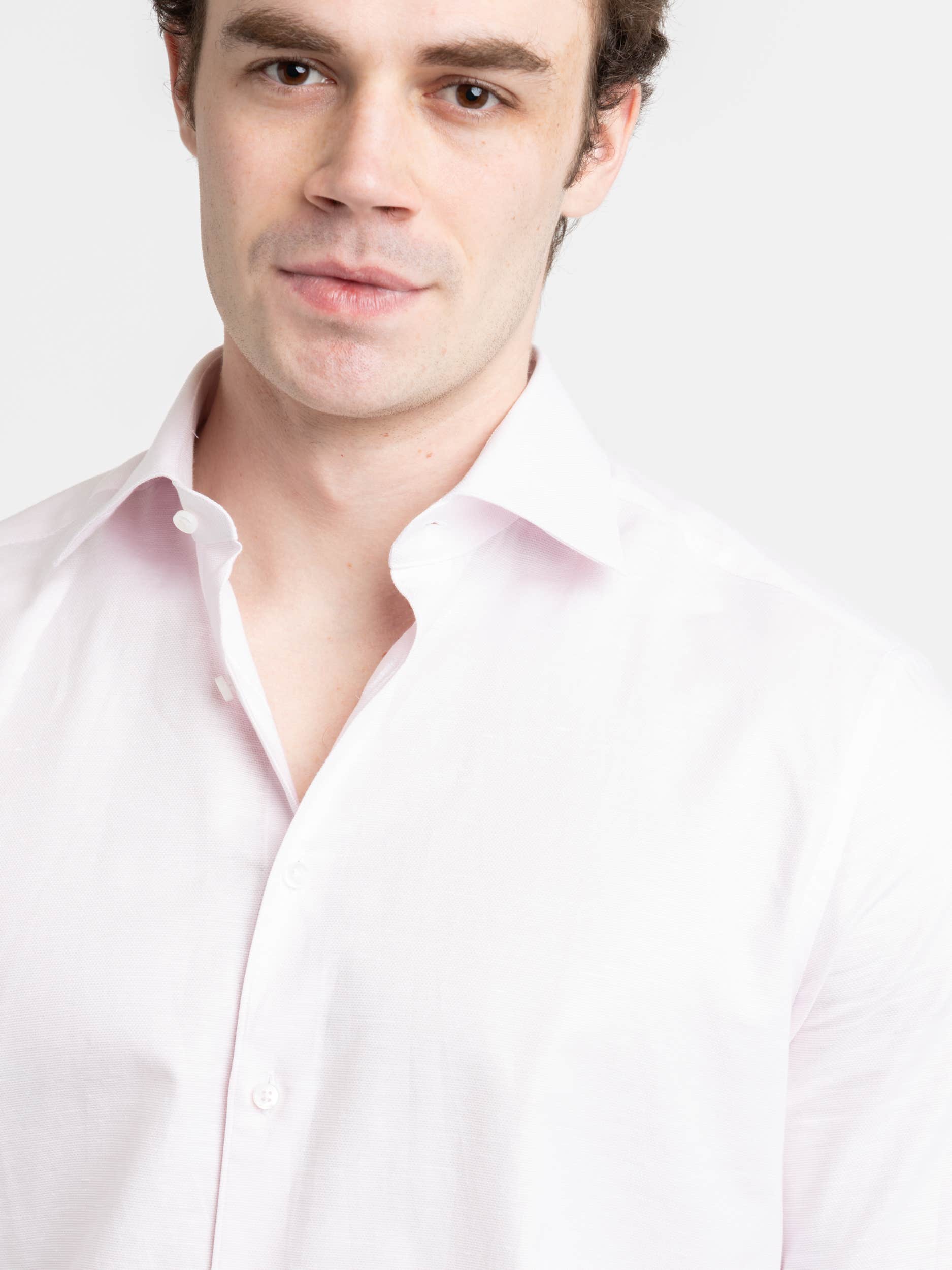 Pink Twill Stretch Shirt