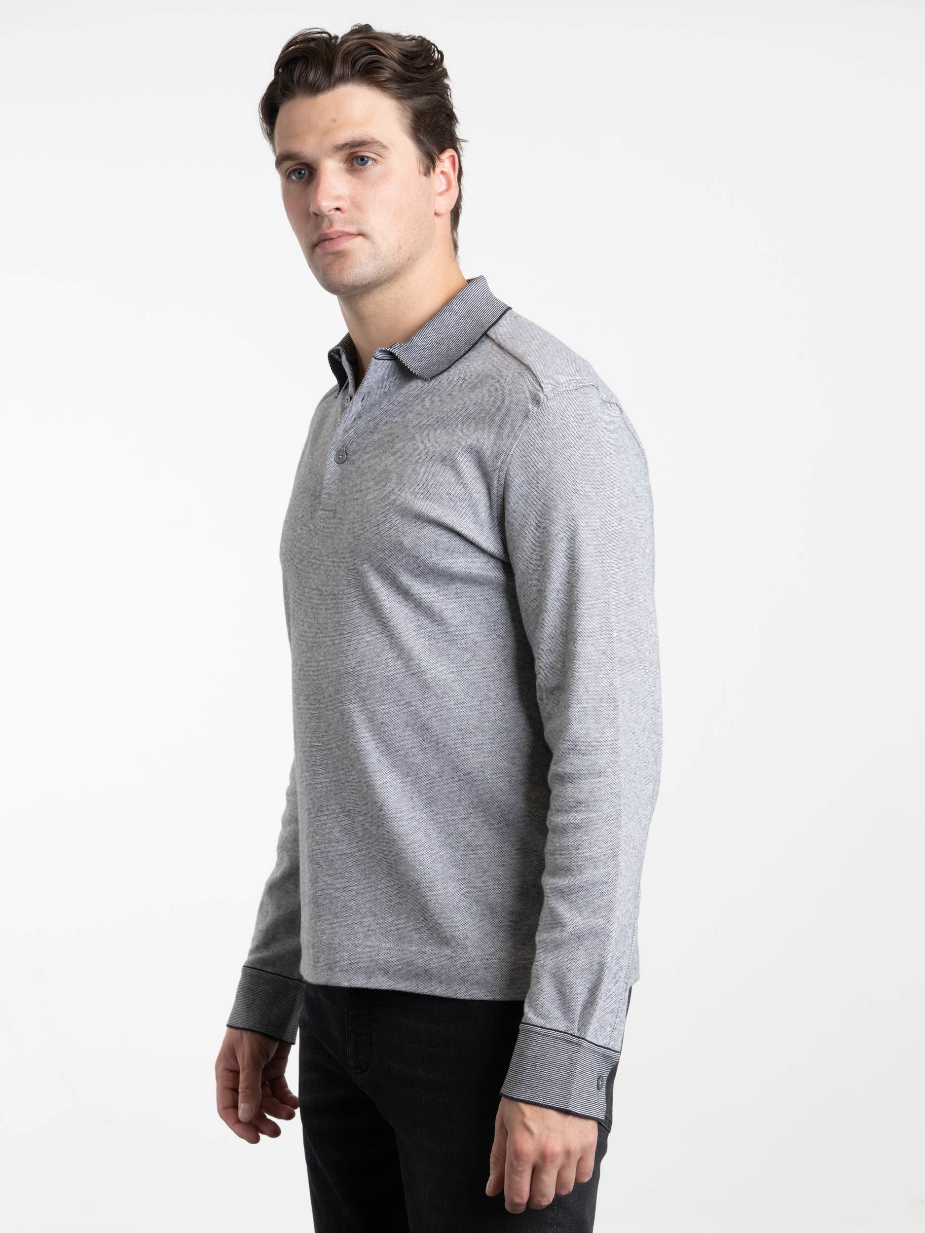 Grey Premium Cotton Polo Shirt
