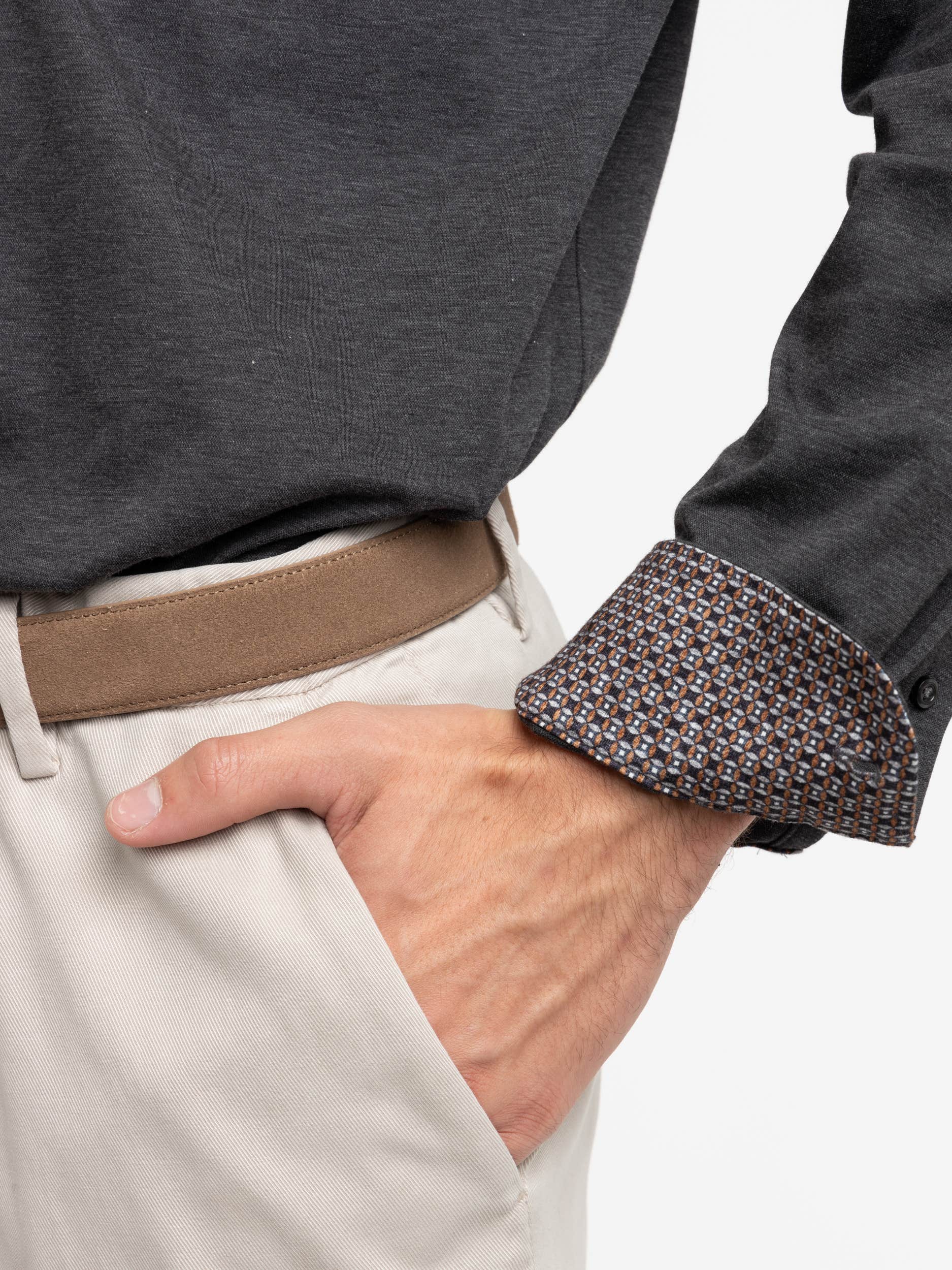 Charcoal Grey Modern Fit Dress Shirt