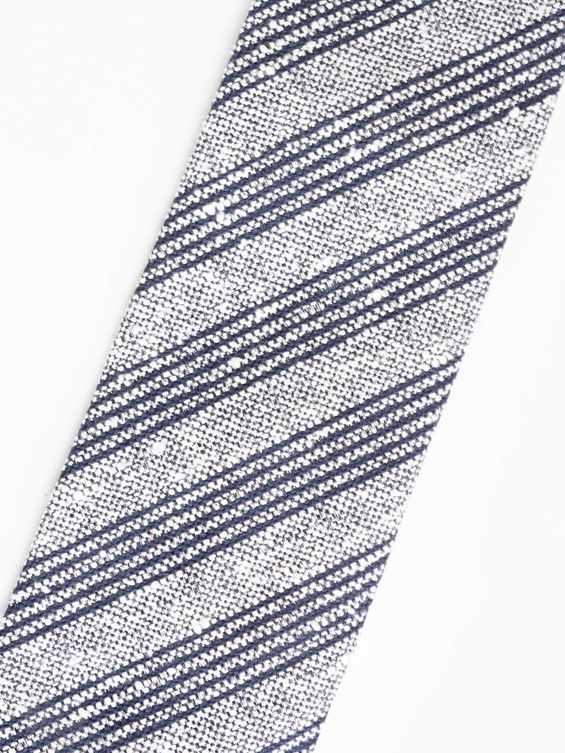 White/Blue Striped Tie