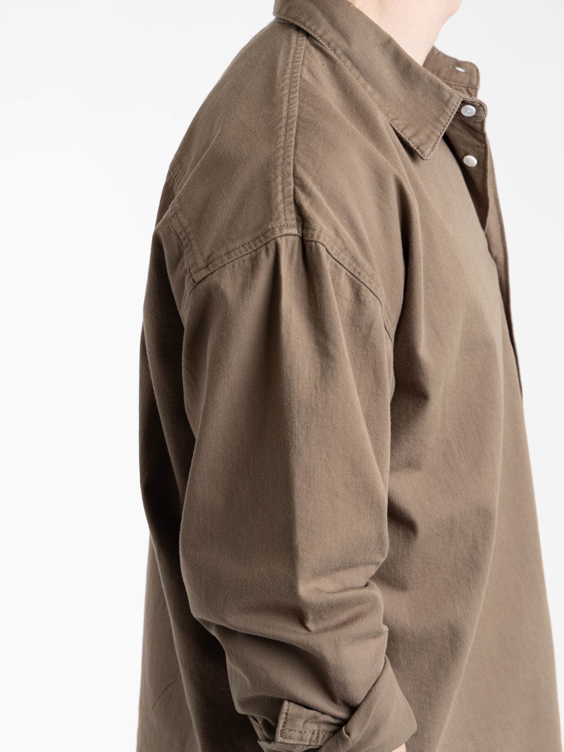 Relaxed Denim Shirt in Taupe