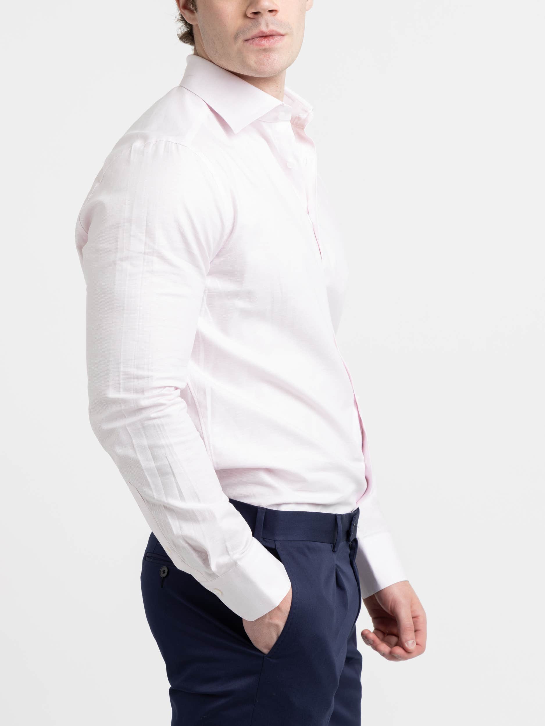 Pink Twill Stretch Shirt