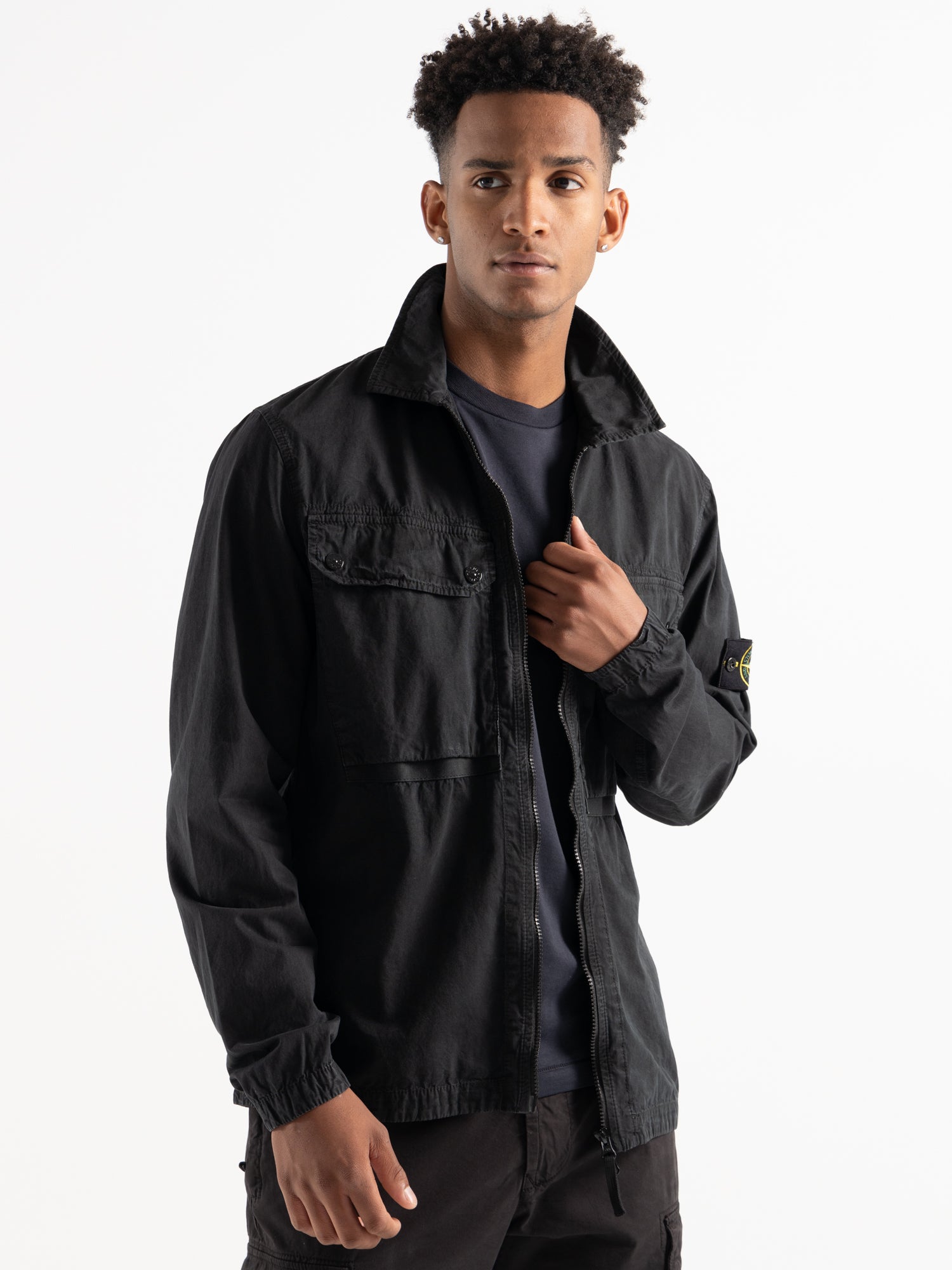 Dyed canvas overshirt on sale jacket