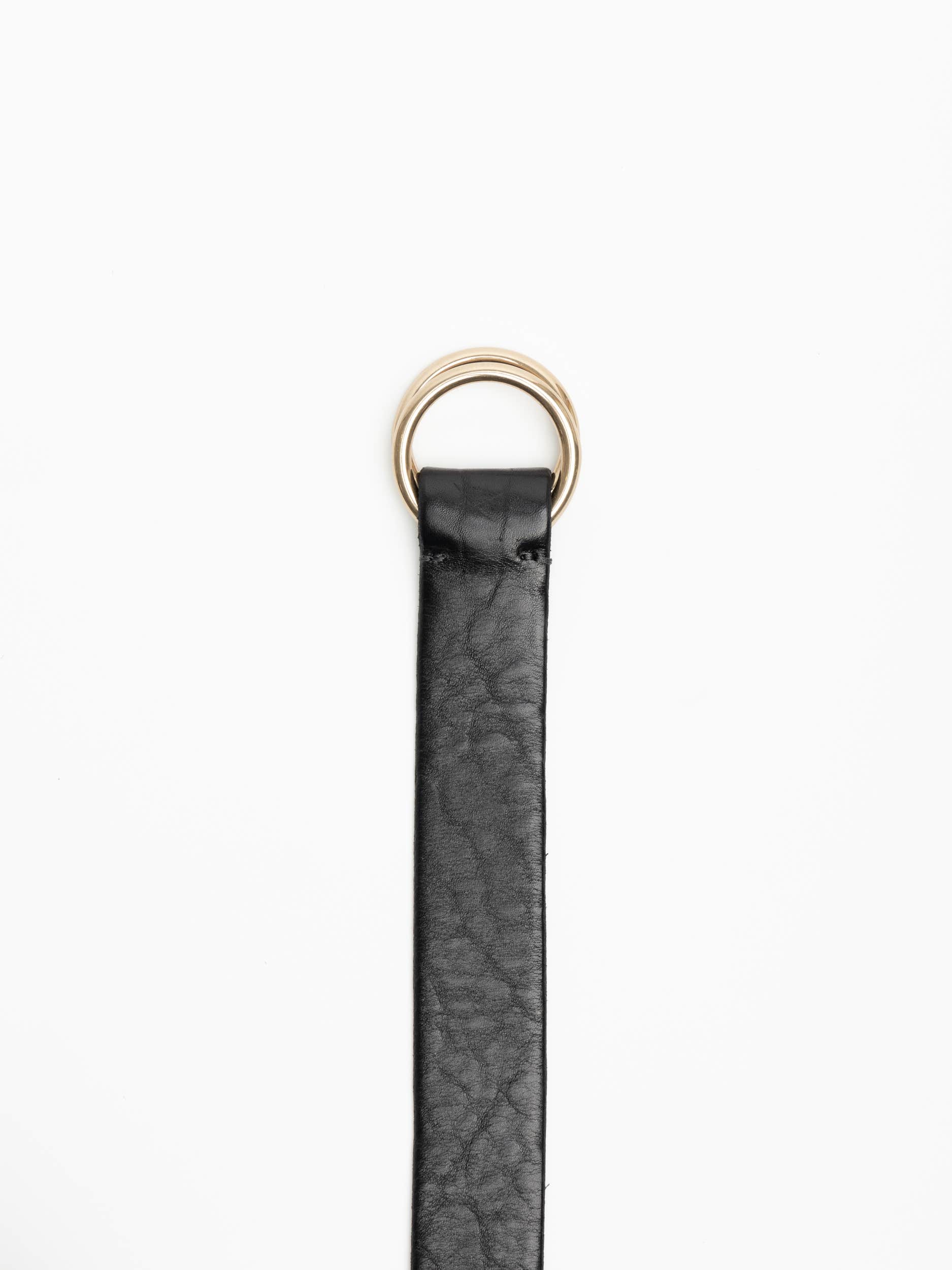 Black Loop Leather Belt