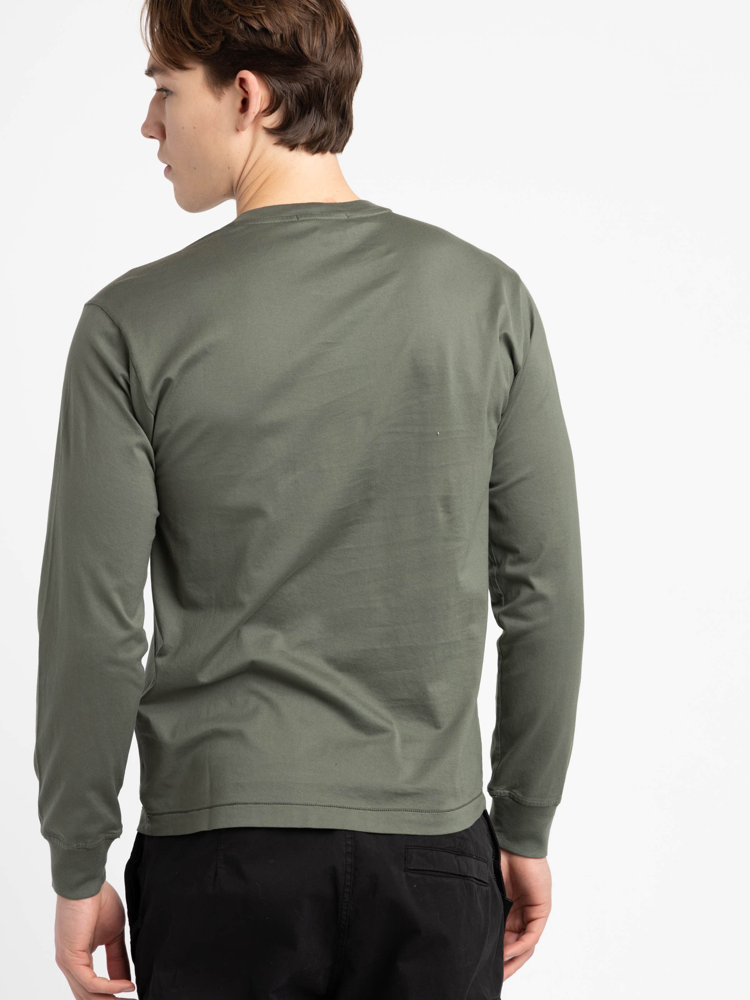 Green Long-Sleeve Cotton Shirt