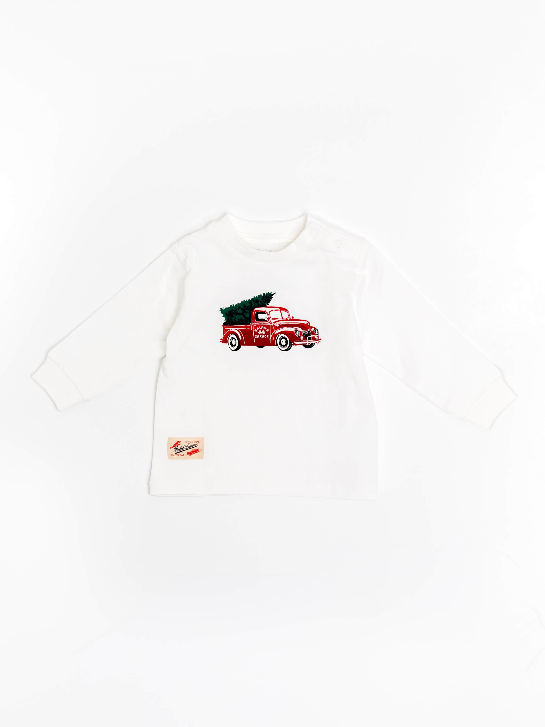 Truck-Print Jersey Tee & Fleece Pant Set
