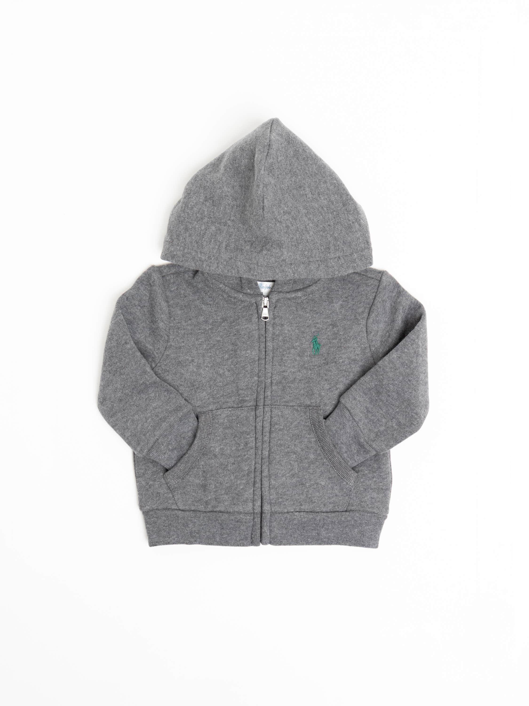 Grey Fleece Full-Zip Hoodie & Pant Set