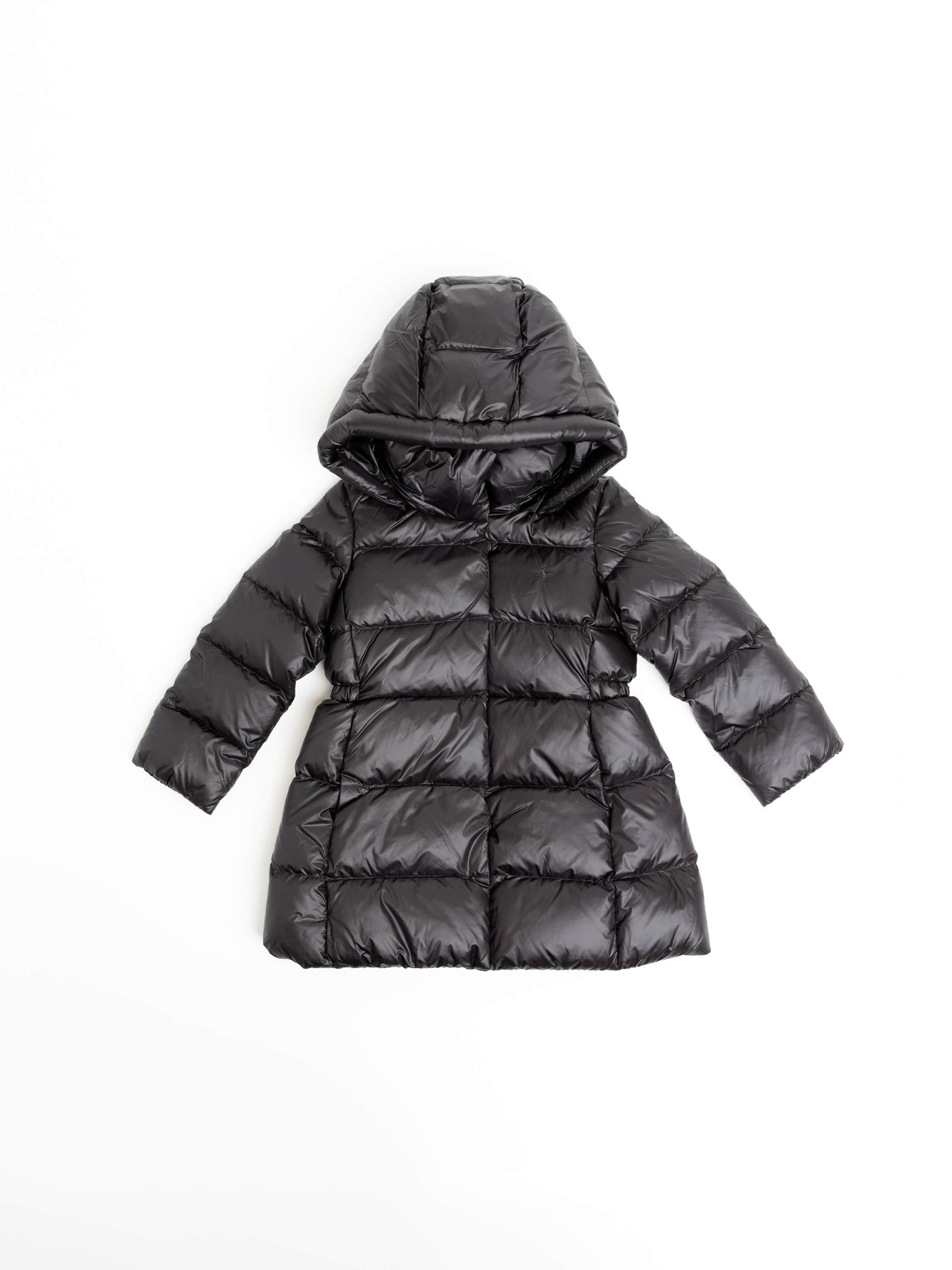 Black Down Hooded Long Jacket