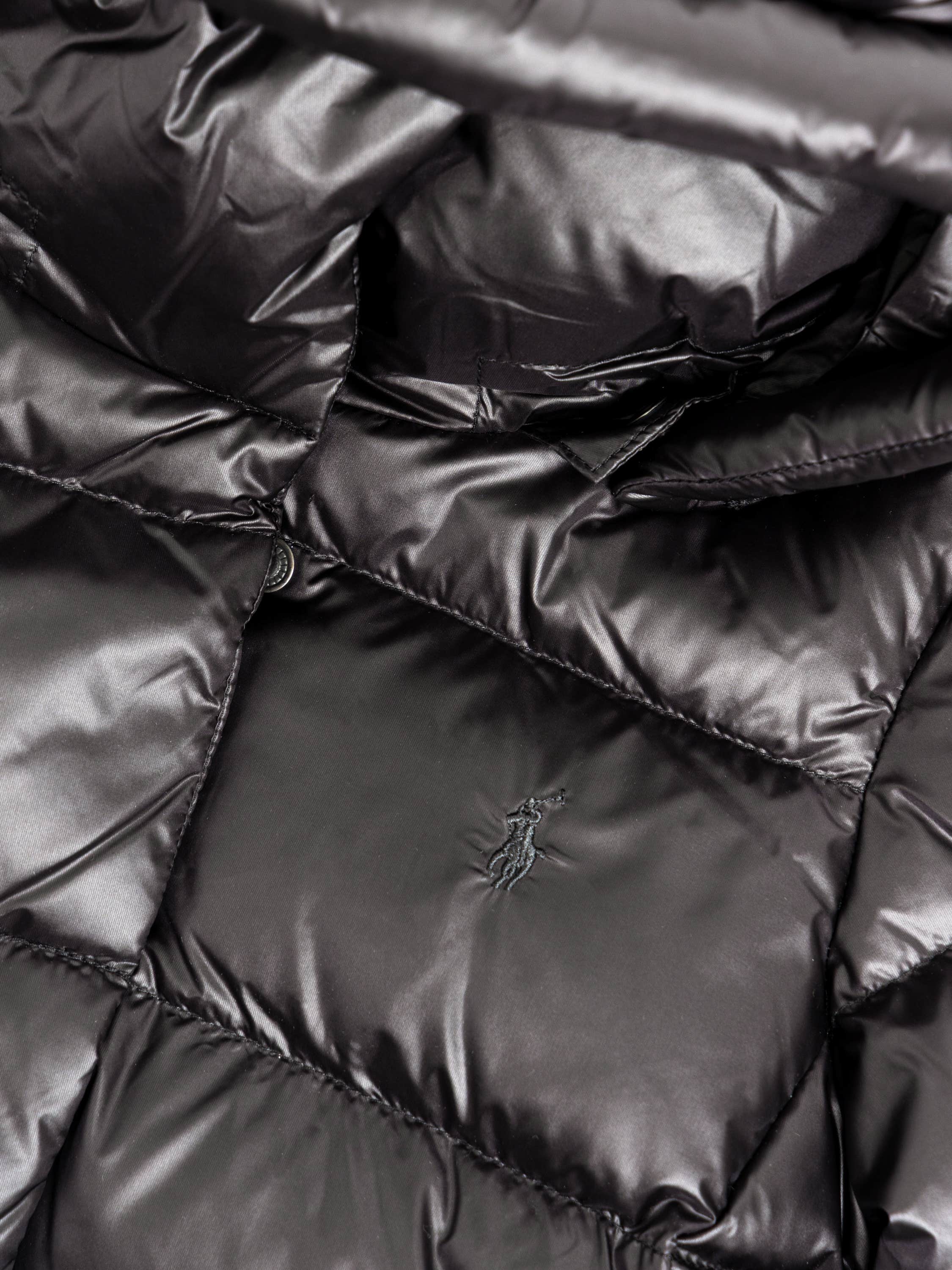 Black Down Hooded Long Jacket