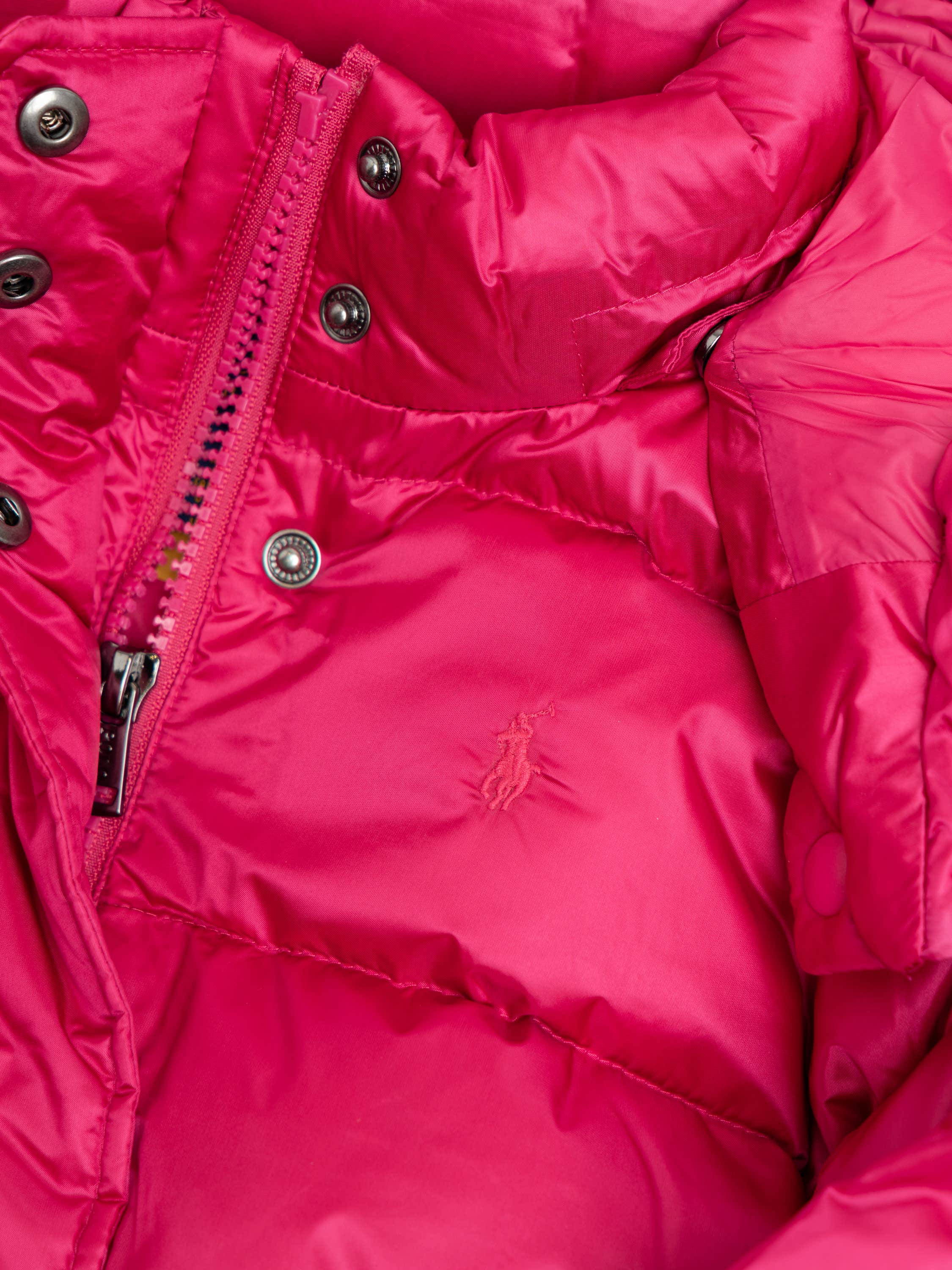 Preppy Pink Metallic Down Hooded Jacket