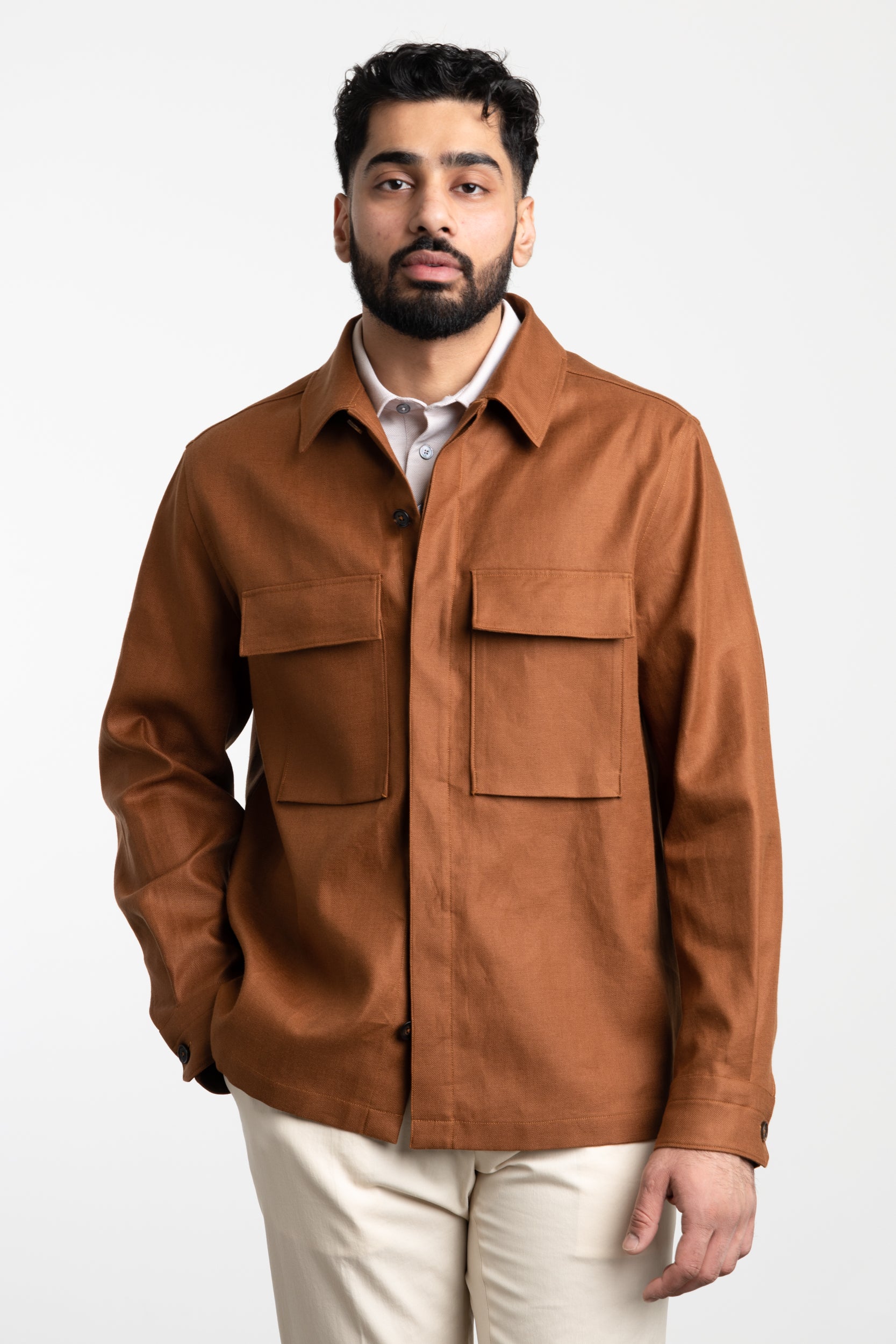 Vicuna Linen Overshirt – The Helm Clothing