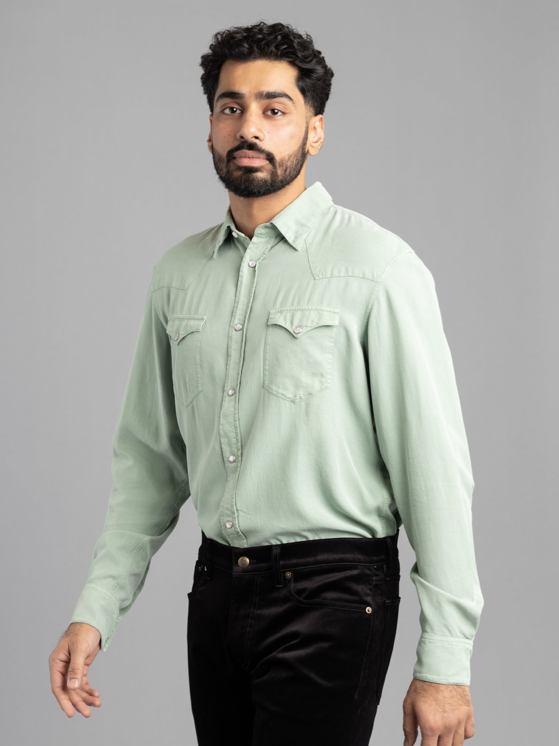 Linen on sale western shirt