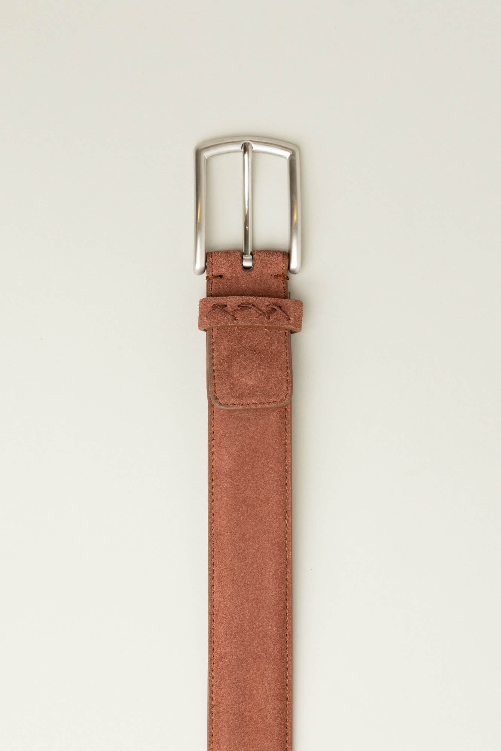 Brown Leather Suede Belt