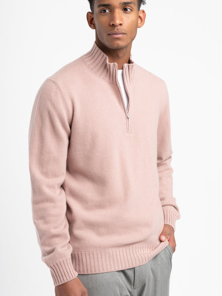 Pink half hotsell zip sweater