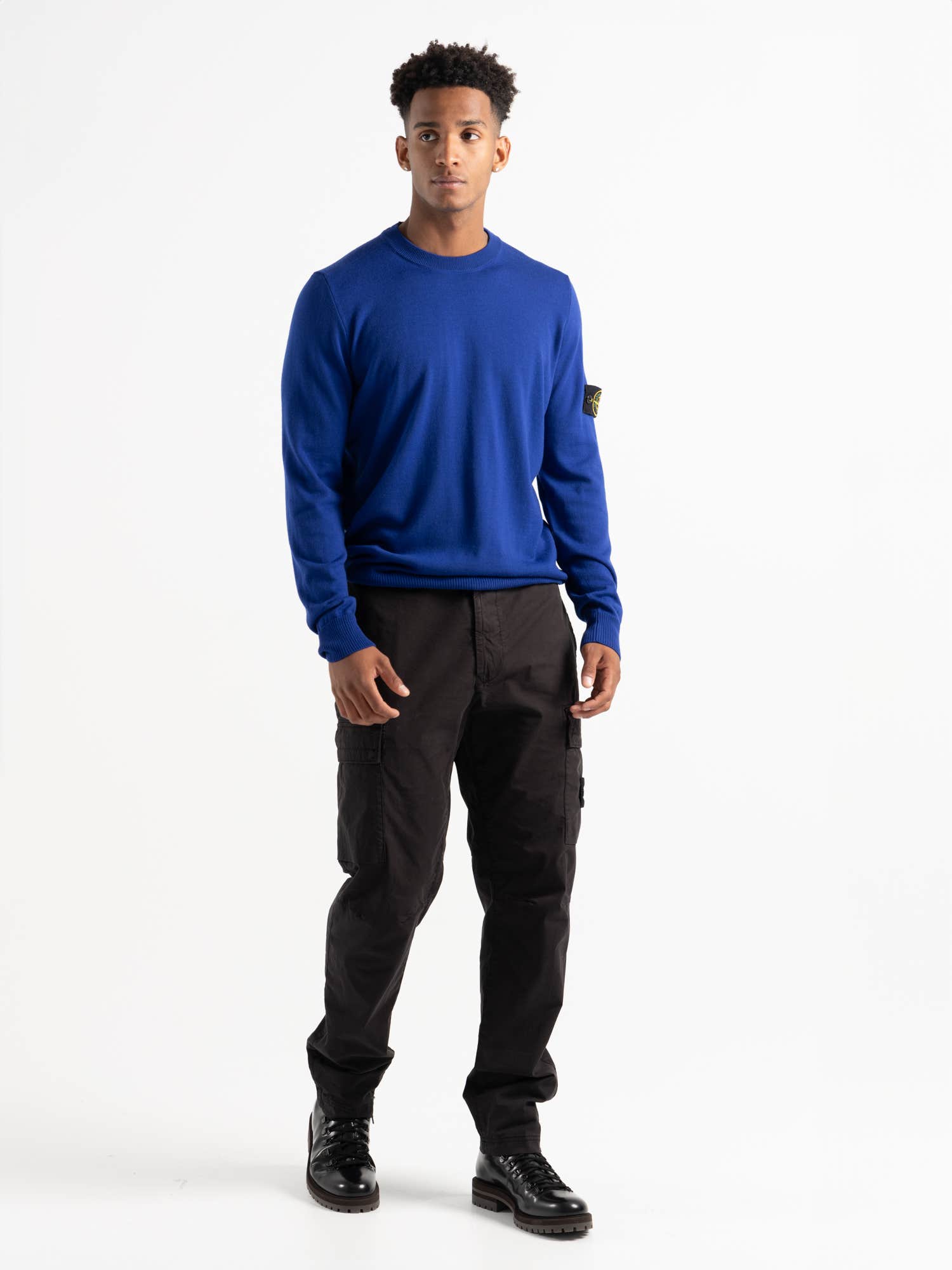 Blue Wool Crewneck Sweater