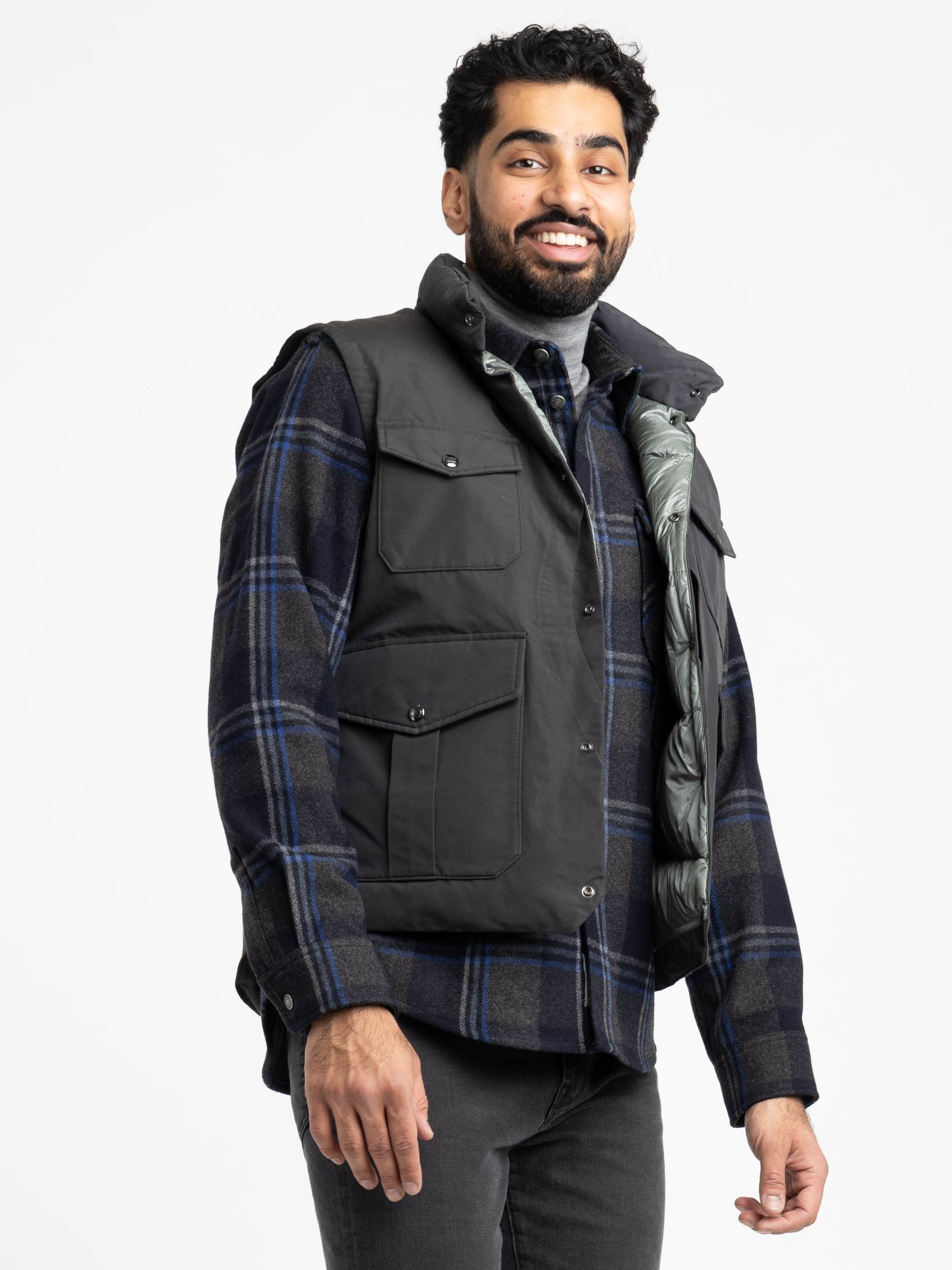 Grey Half Moon Vest