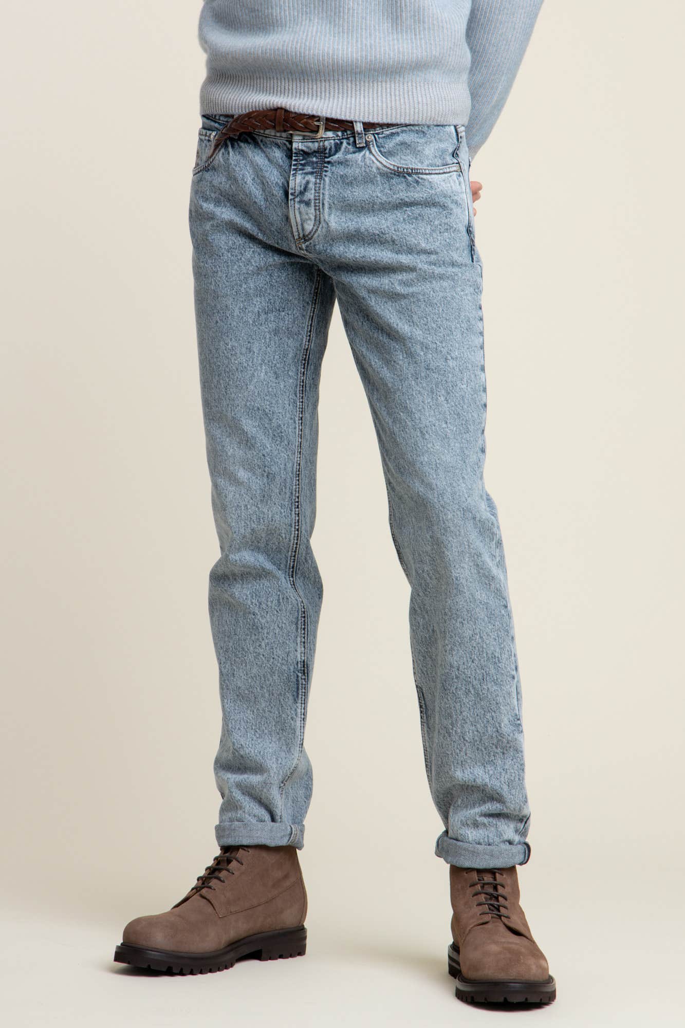 Bleach Wash 14.2oz Japanese Selvedge Denim Five-Pocket Jeans – Drakes