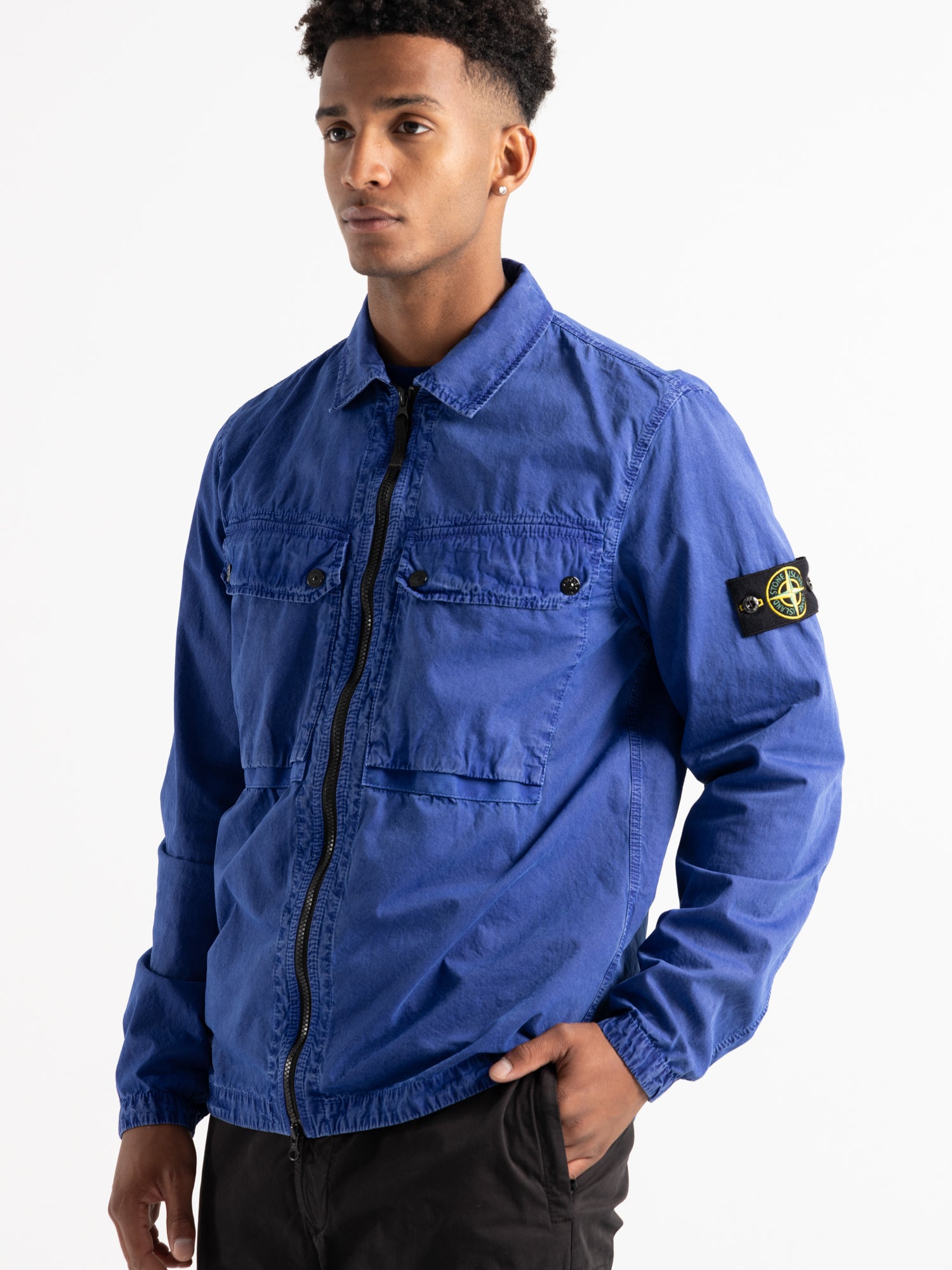 Blue Garment Dyed Cotton Overshirt – The Helm Clothing