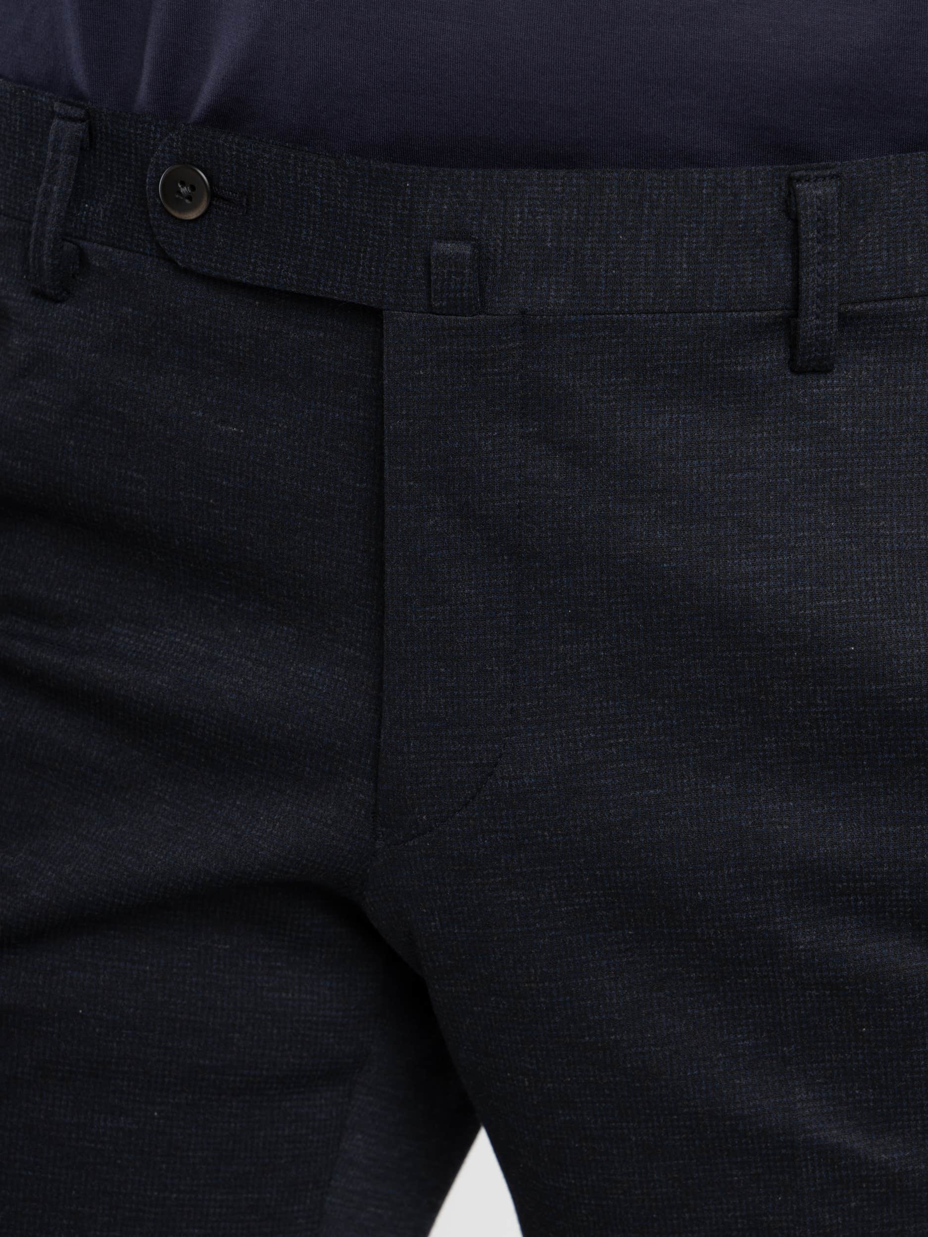 Navy Print Performance Trousers