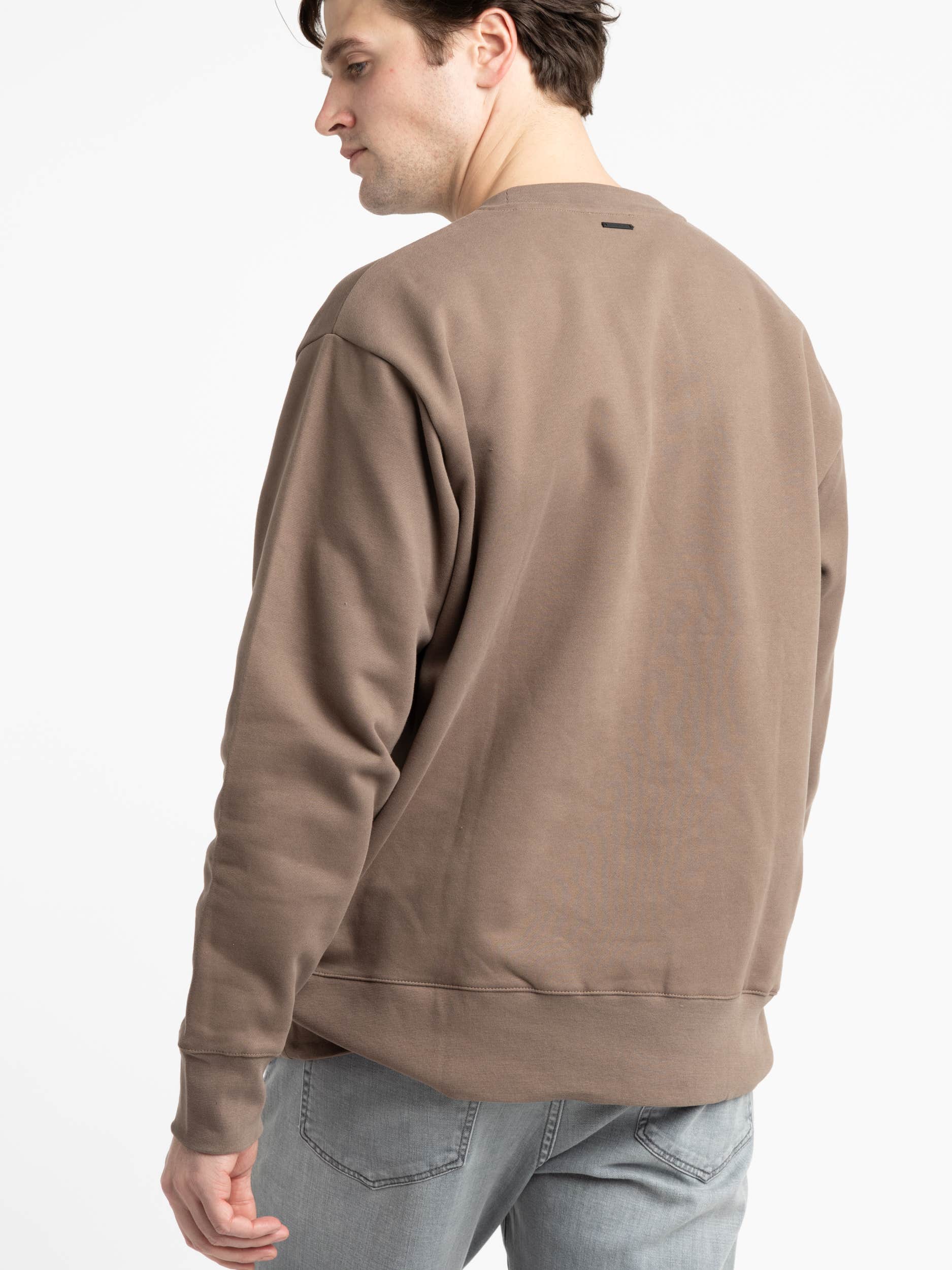Light Brown Organic Brushed Cotton Sweatshirt