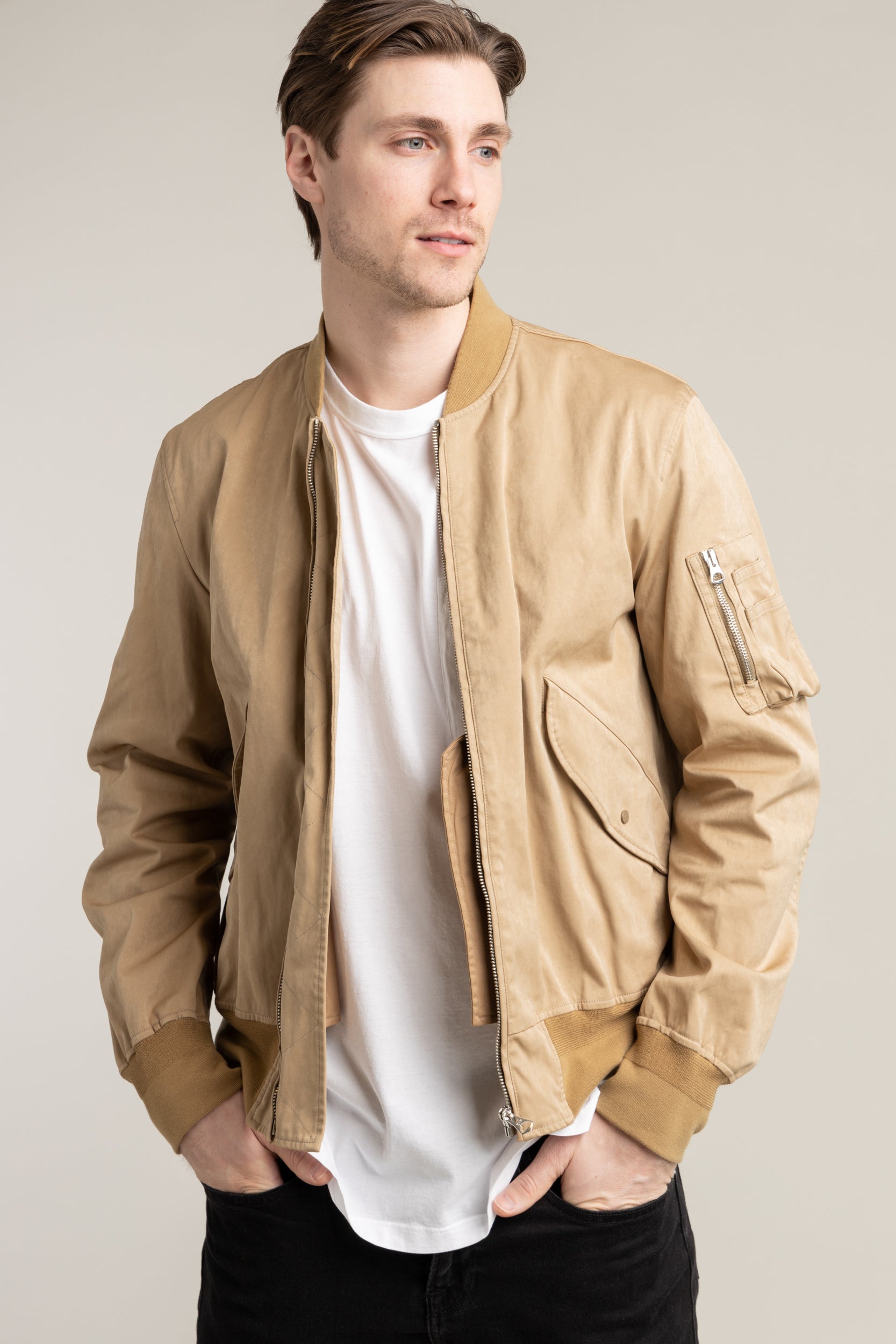 Tan on sale flight jacket