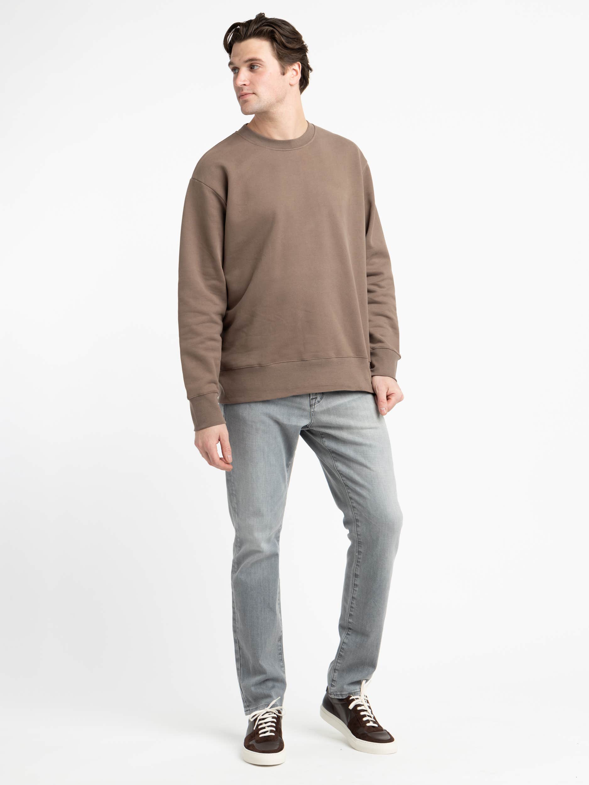 Light Brown Organic Brushed Cotton Sweatshirt