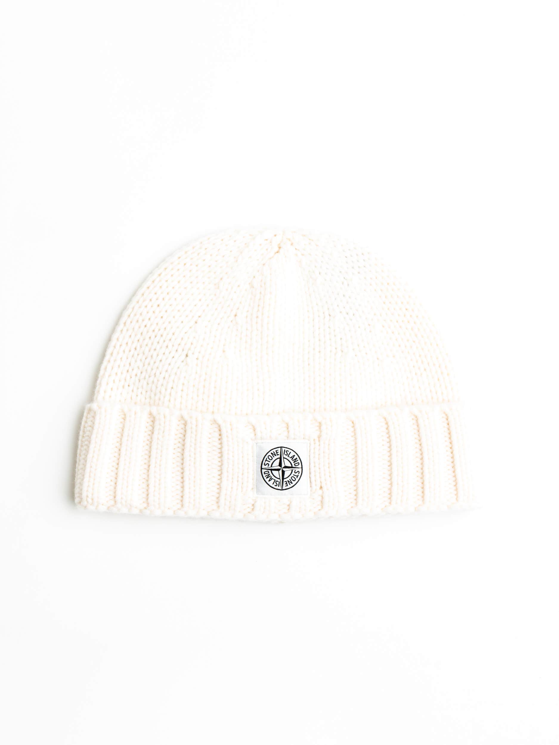 Cream stone island beanie Clearance