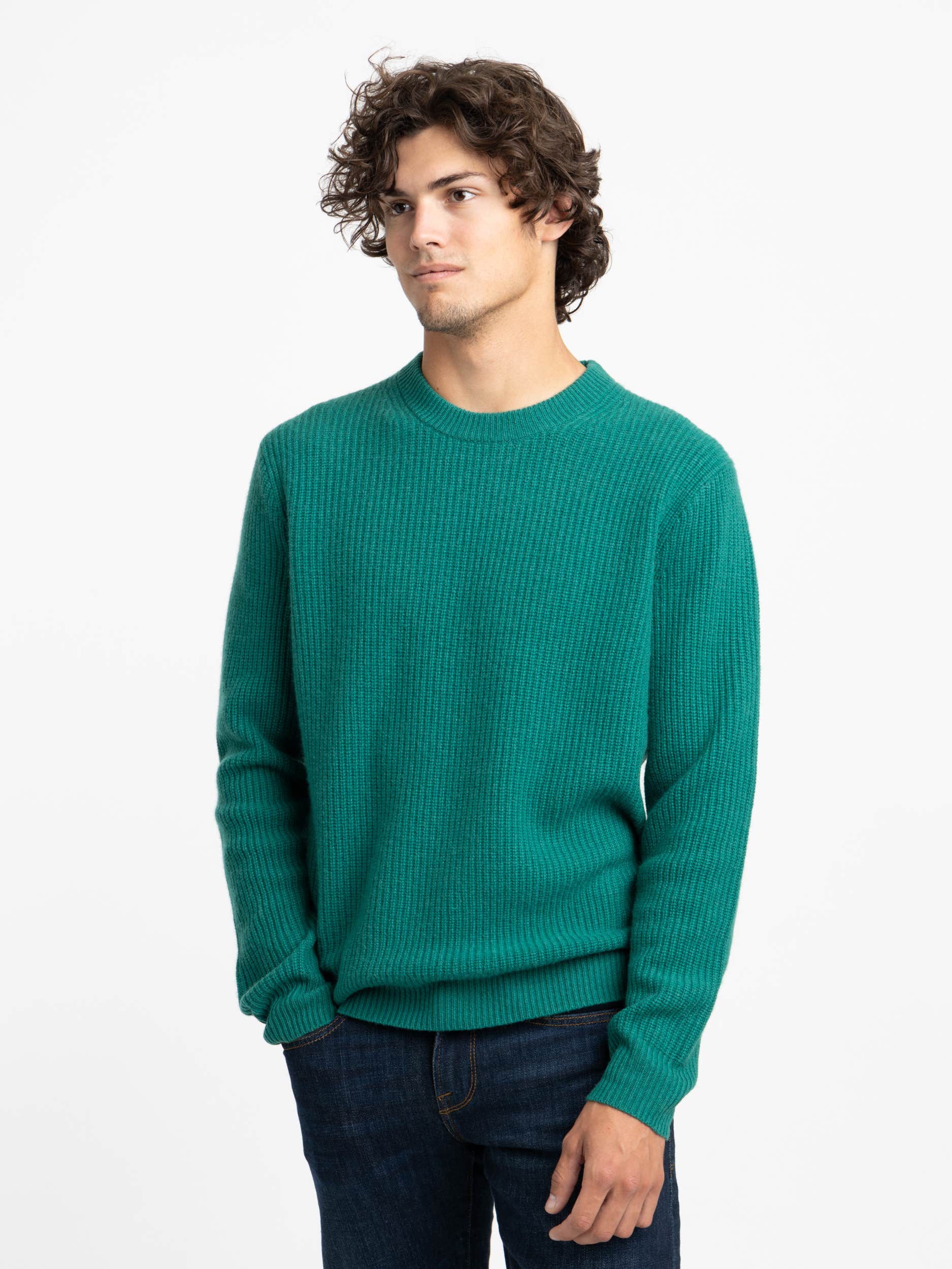 Jordan Ribbed Brushed Cashmere Sweater