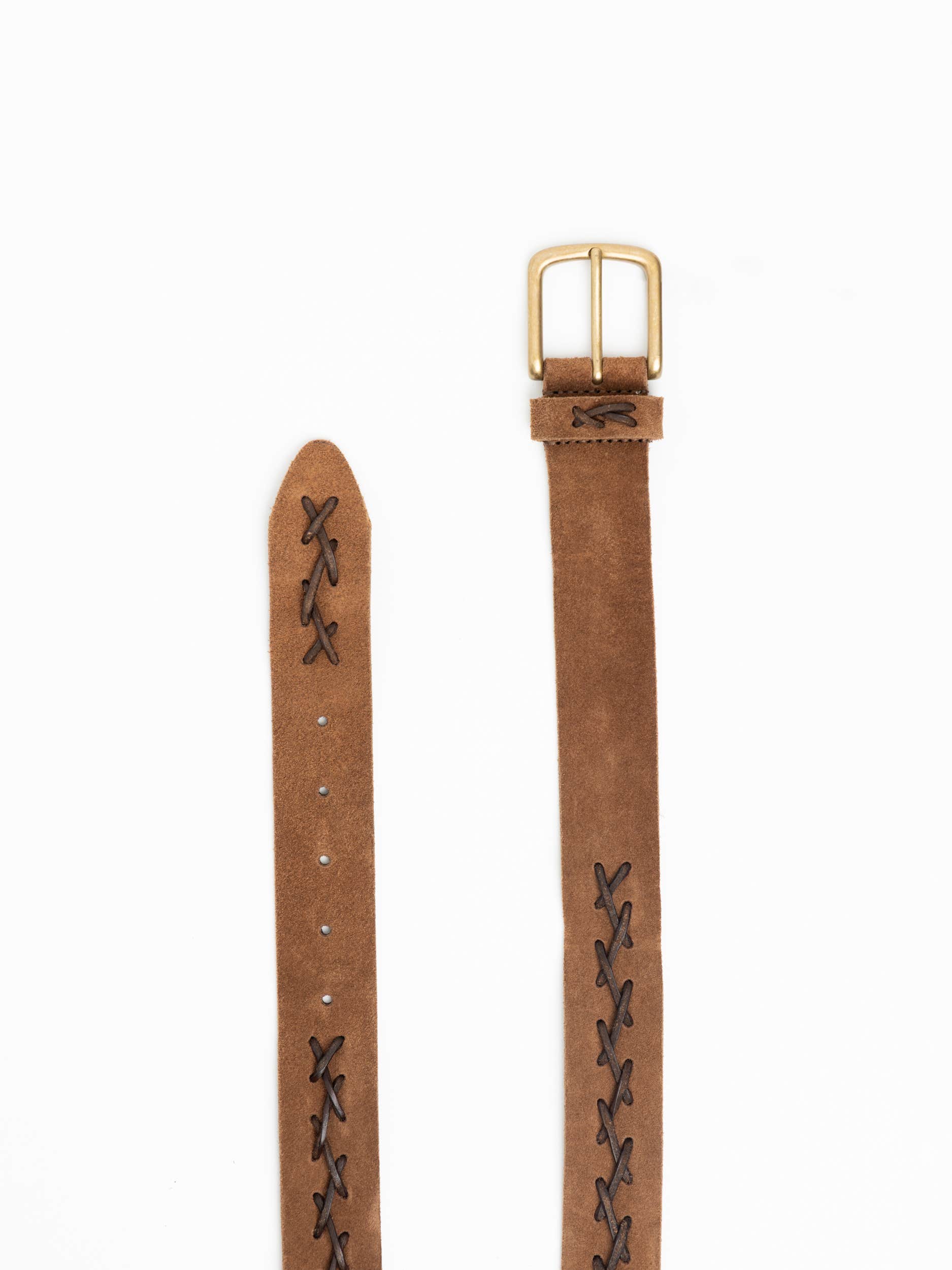 Tan Suede Stitch Belt