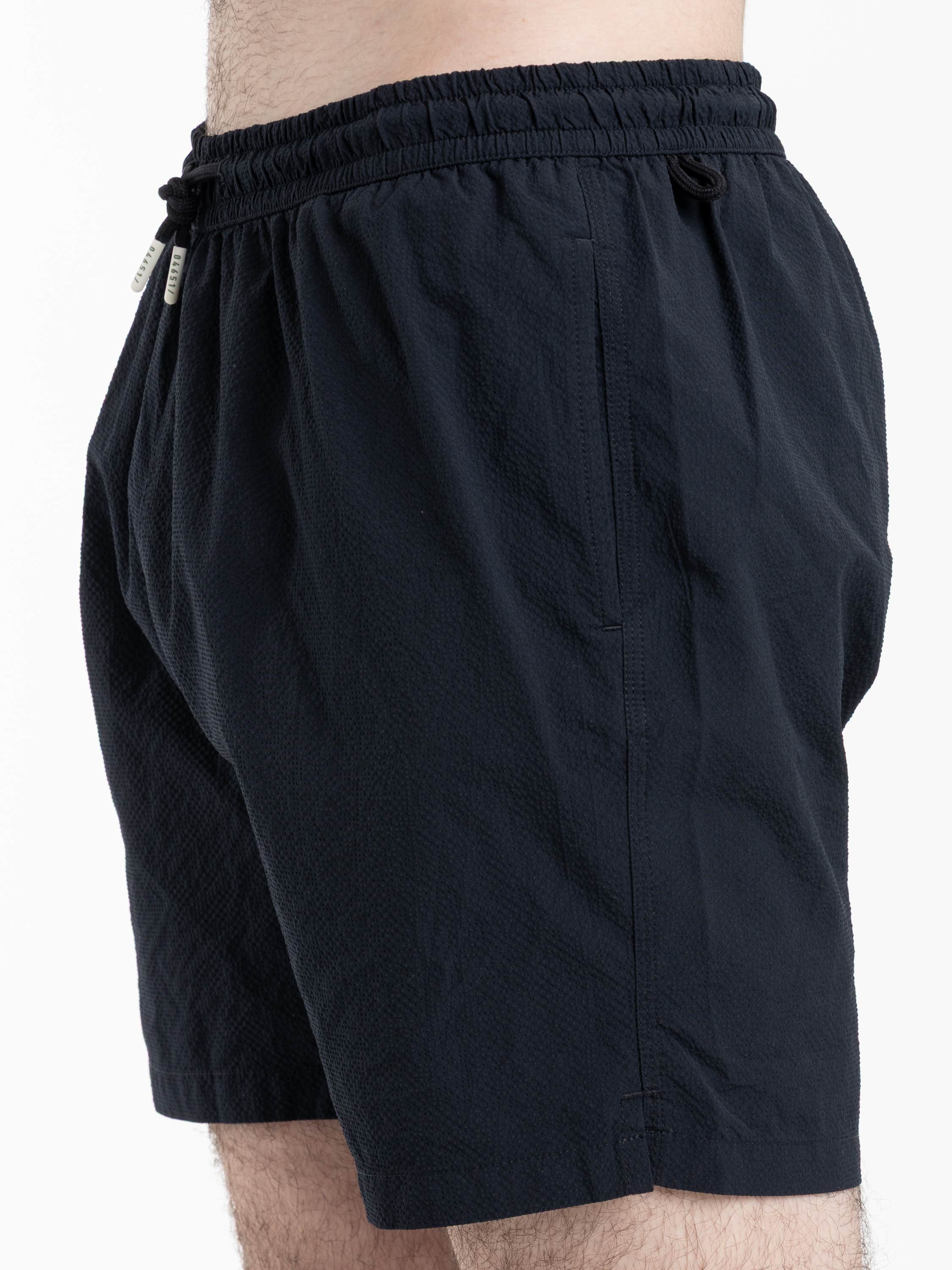 Navy Moni Seersucker Swim Shorts