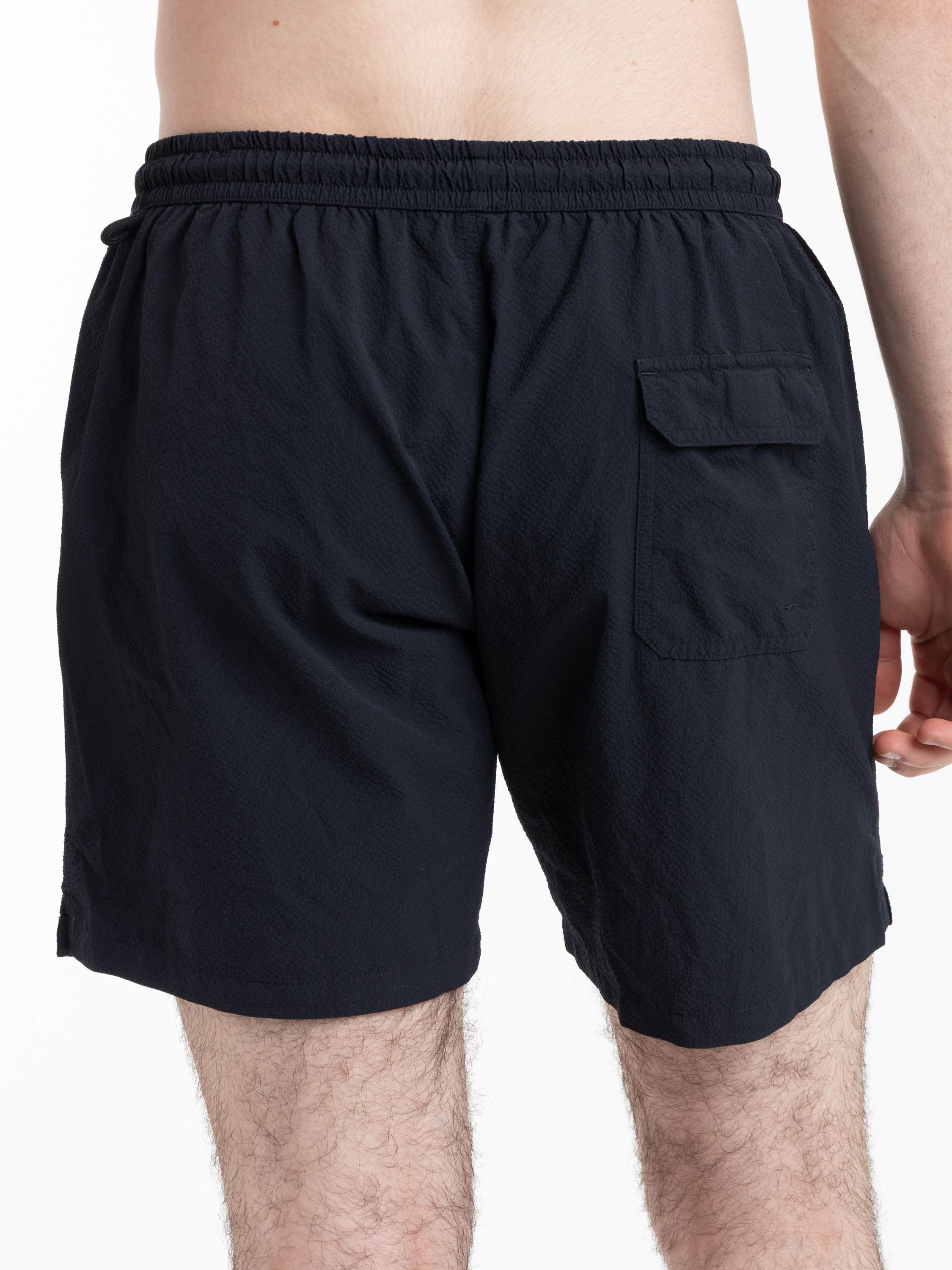 Navy Moni Seersucker Swim Shorts