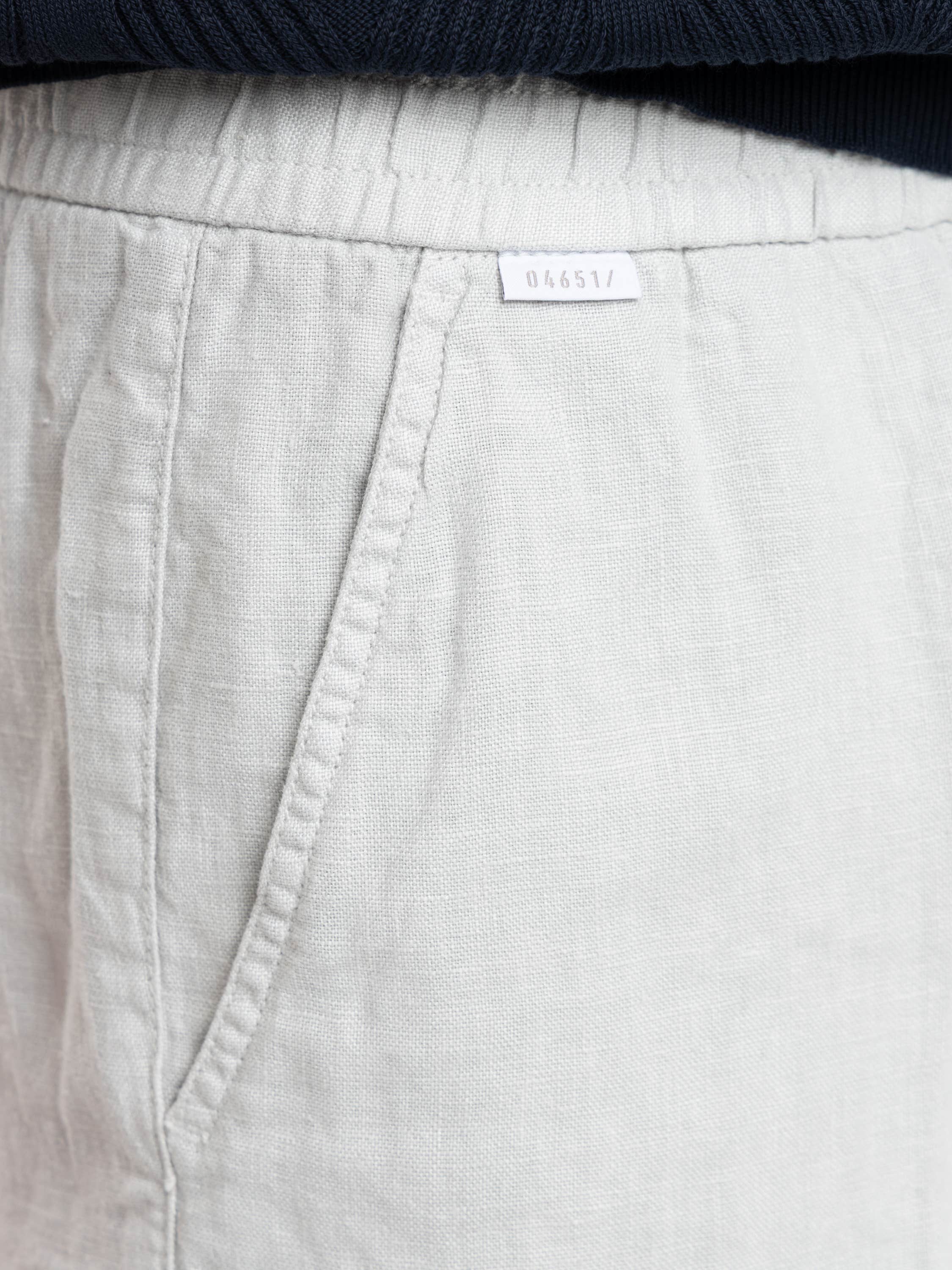 Pearl Grey Linen Shorts