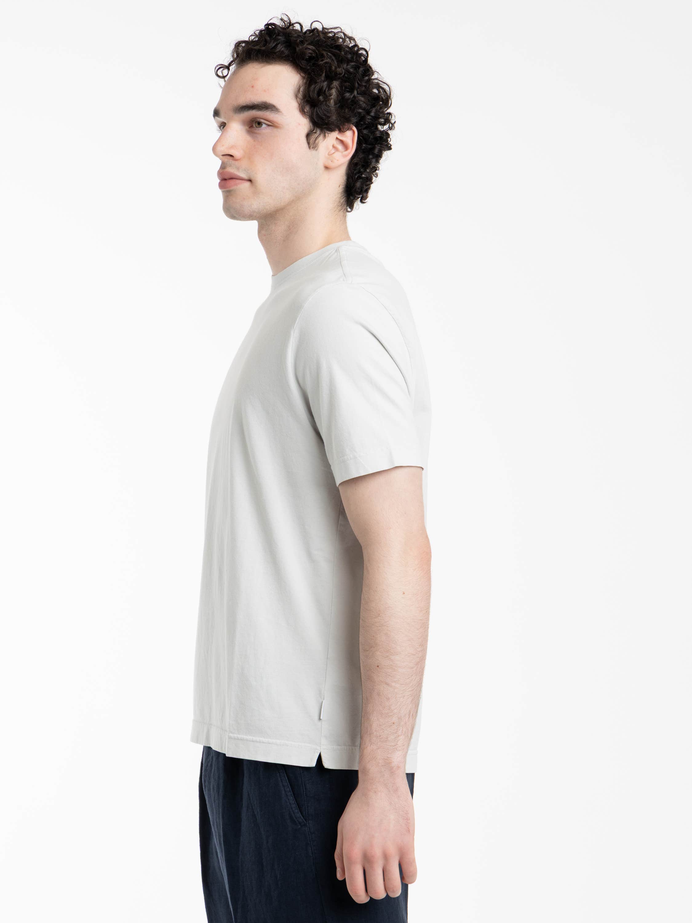 Pearl Grey Short Sleeved Crewneck T-Shirt