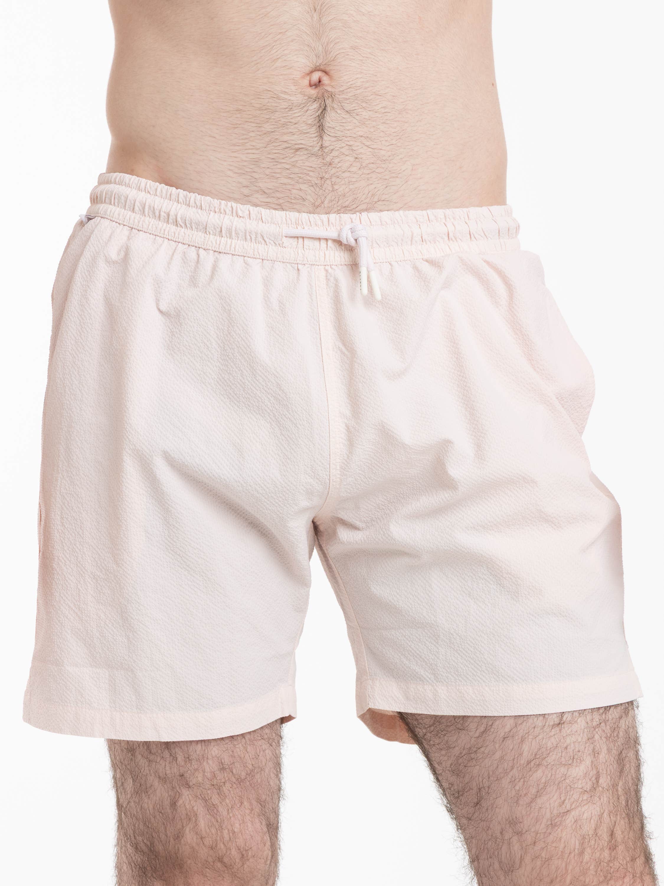 Rose Moni Seersucker Swim Shorts