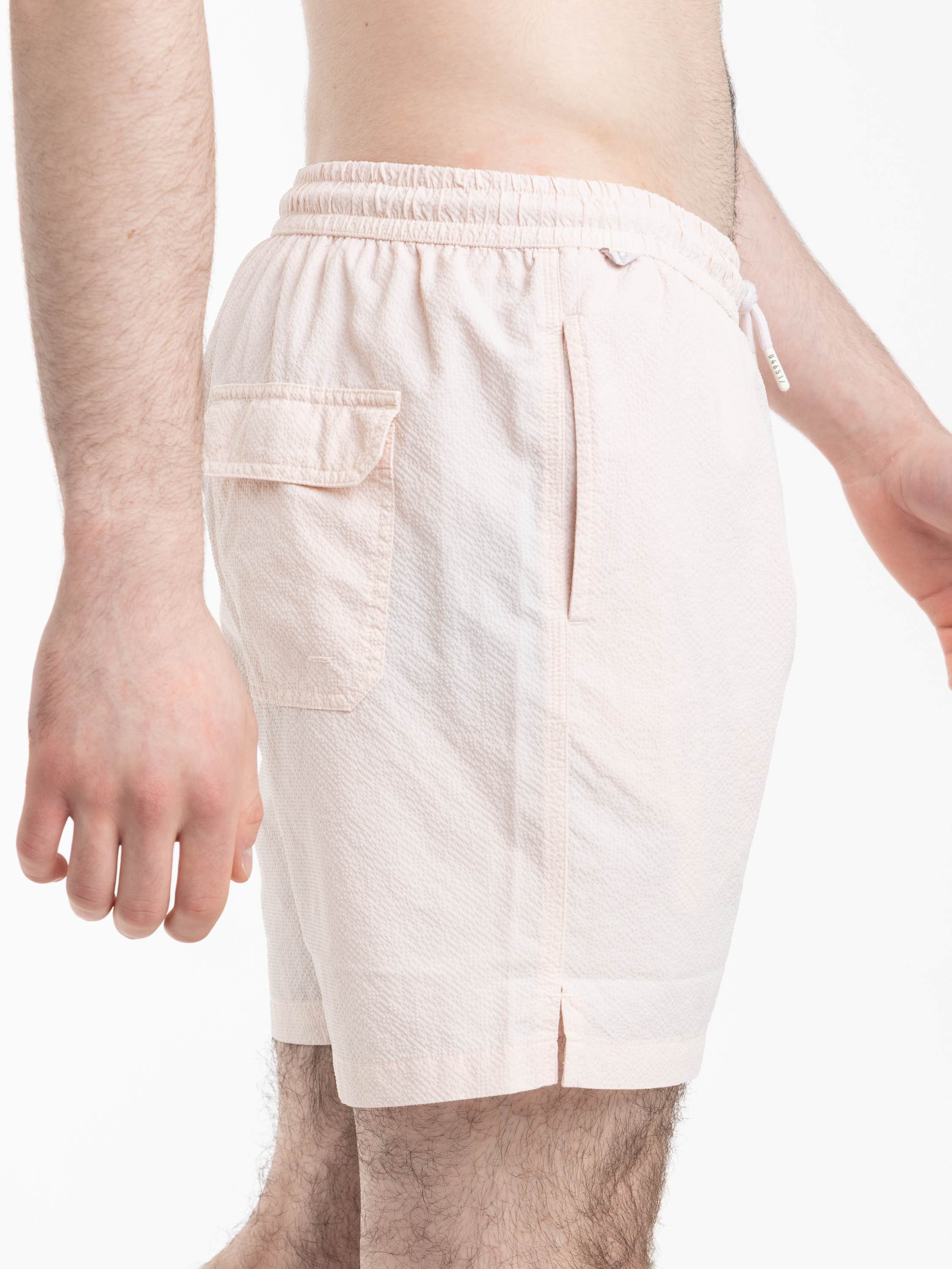 Rose Moni Seersucker Swim Shorts