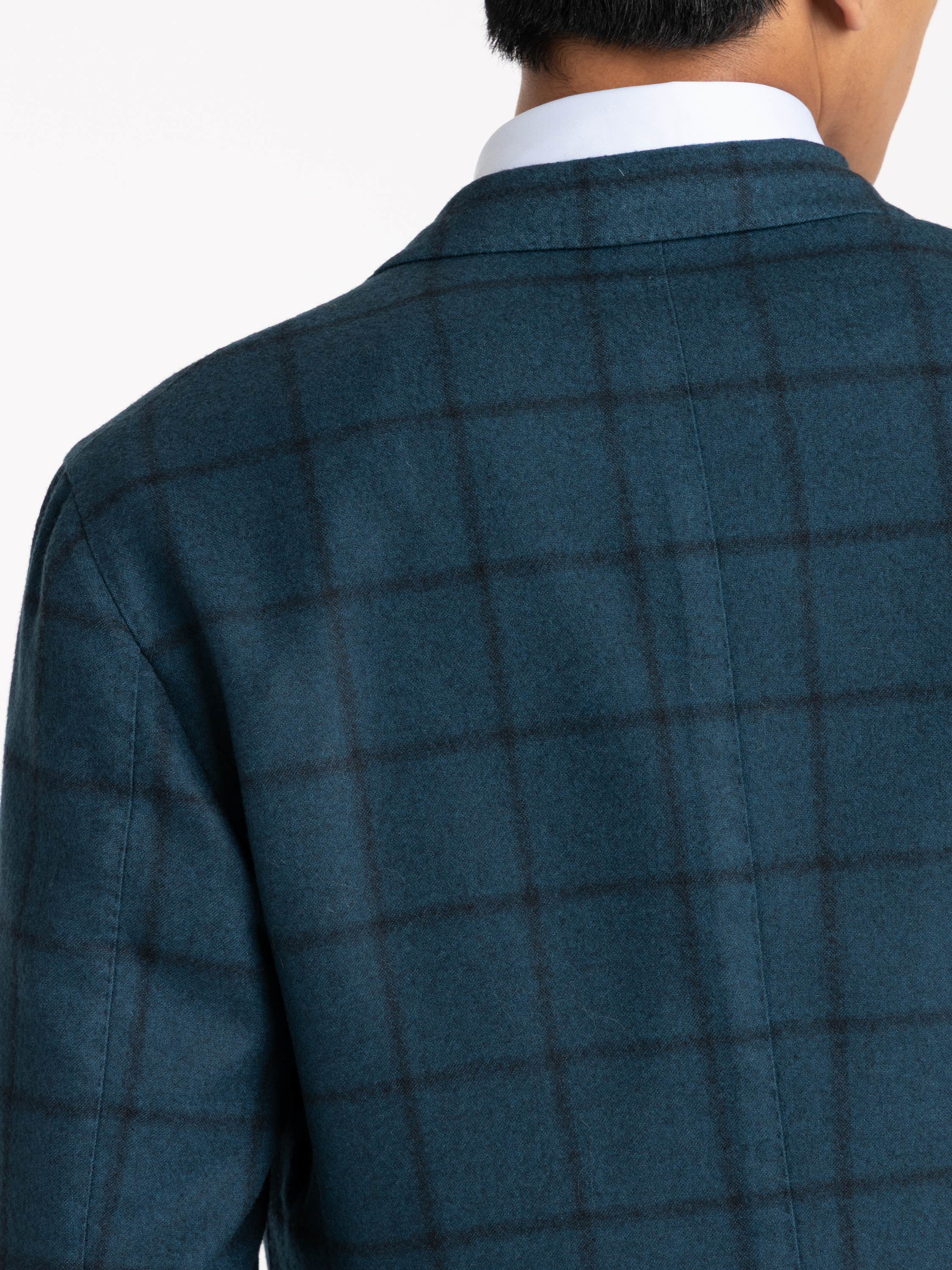 Blue Check Wool K Jacket